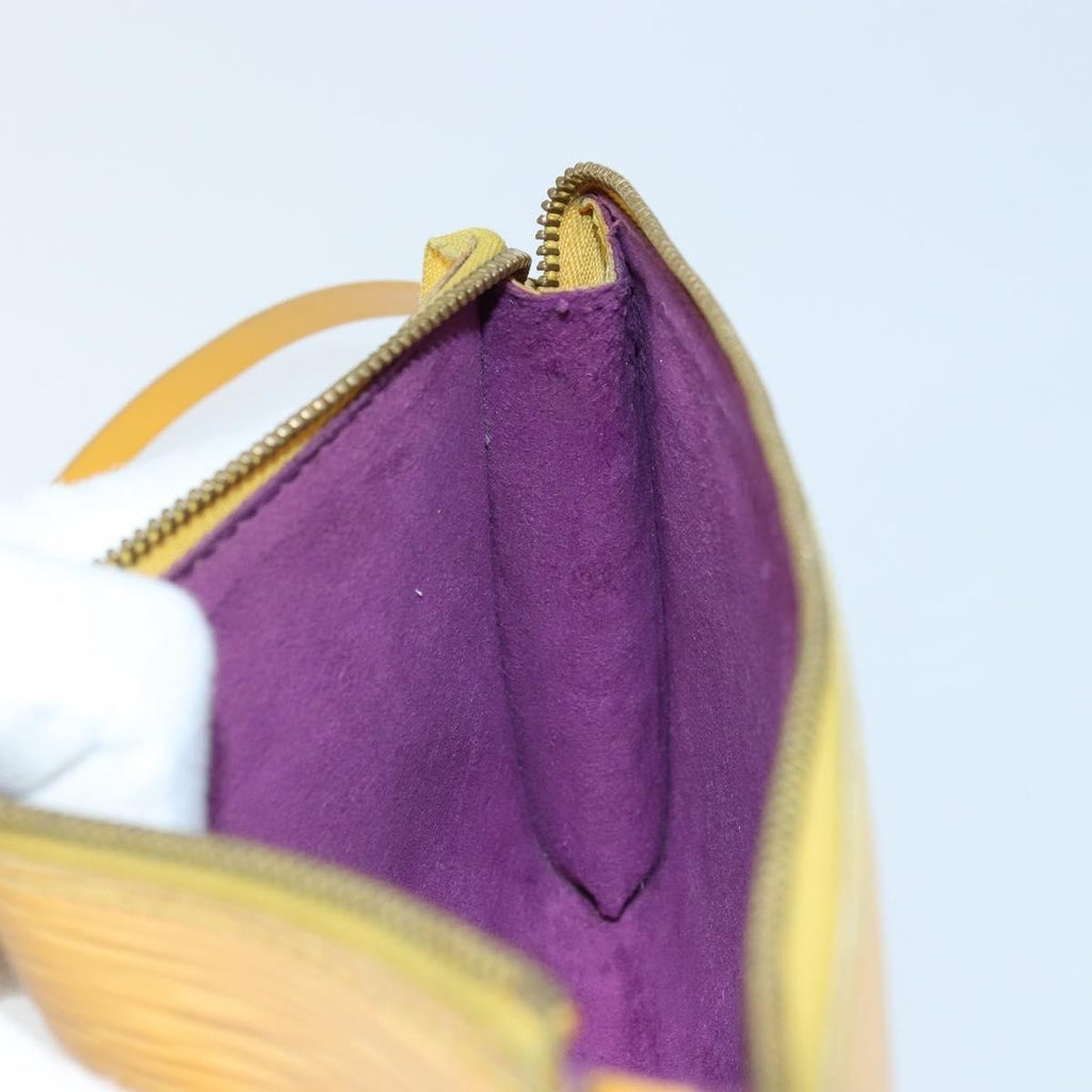 Louis Vuitton Pochette Accessoires Epi Leather Yellow Leather Clutche & Pouche Bag