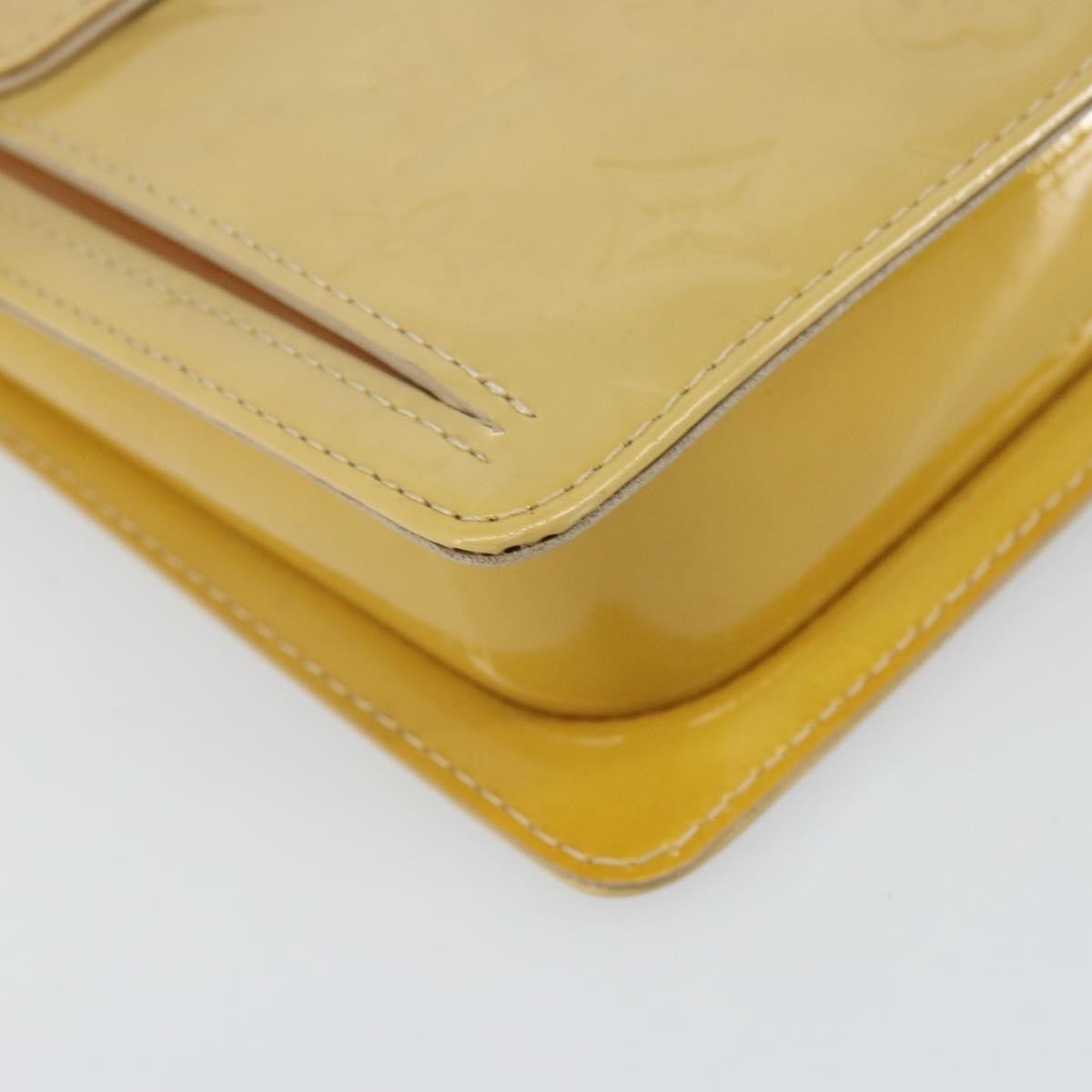 Louis Vuitton Mott Handbag Monogram Vernis Beige Patent_Leather Clutche & Pouche Bag