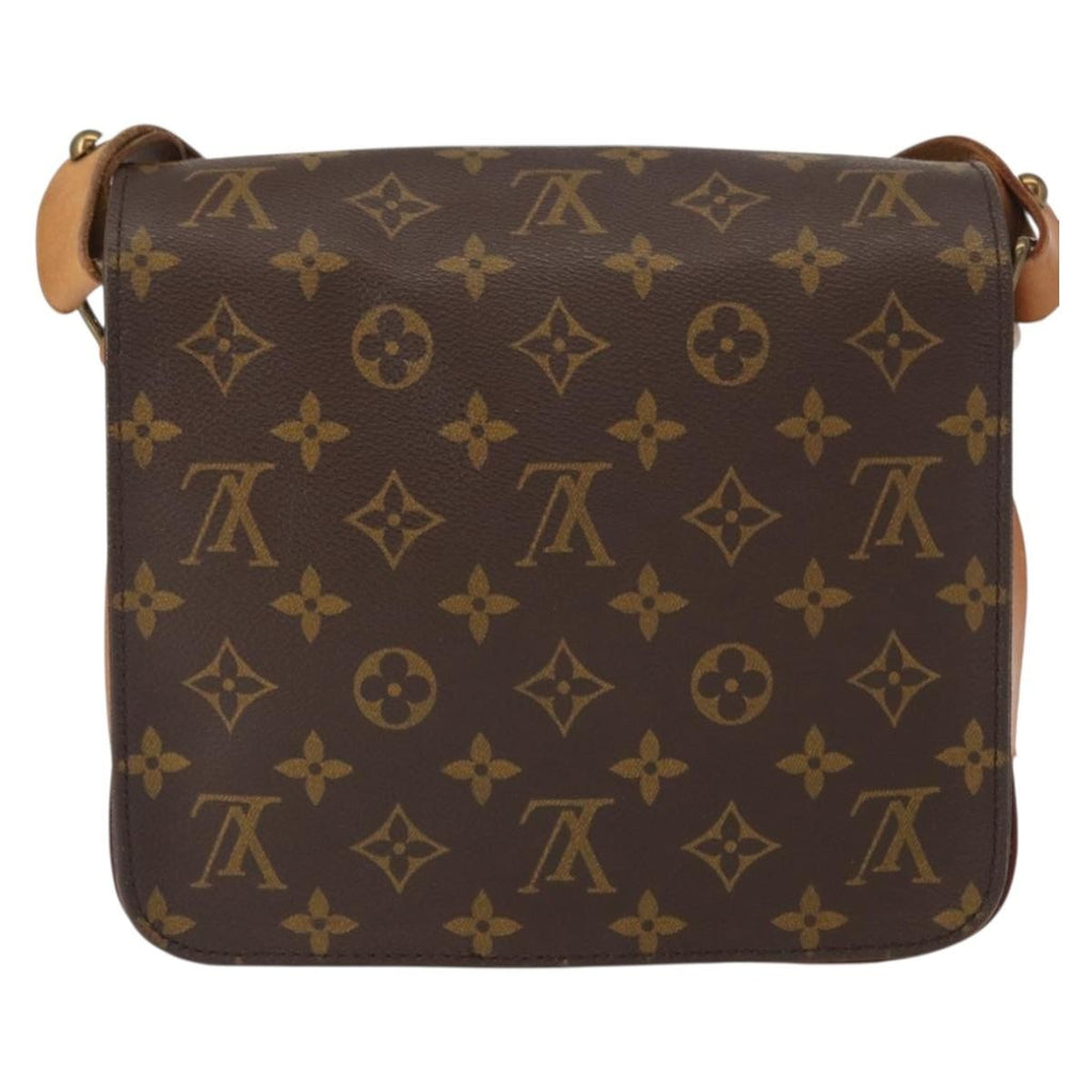 Louis Vuitton Cartouchiere Handbag Monogram Canvas Brown Canvas Shoulder Bag