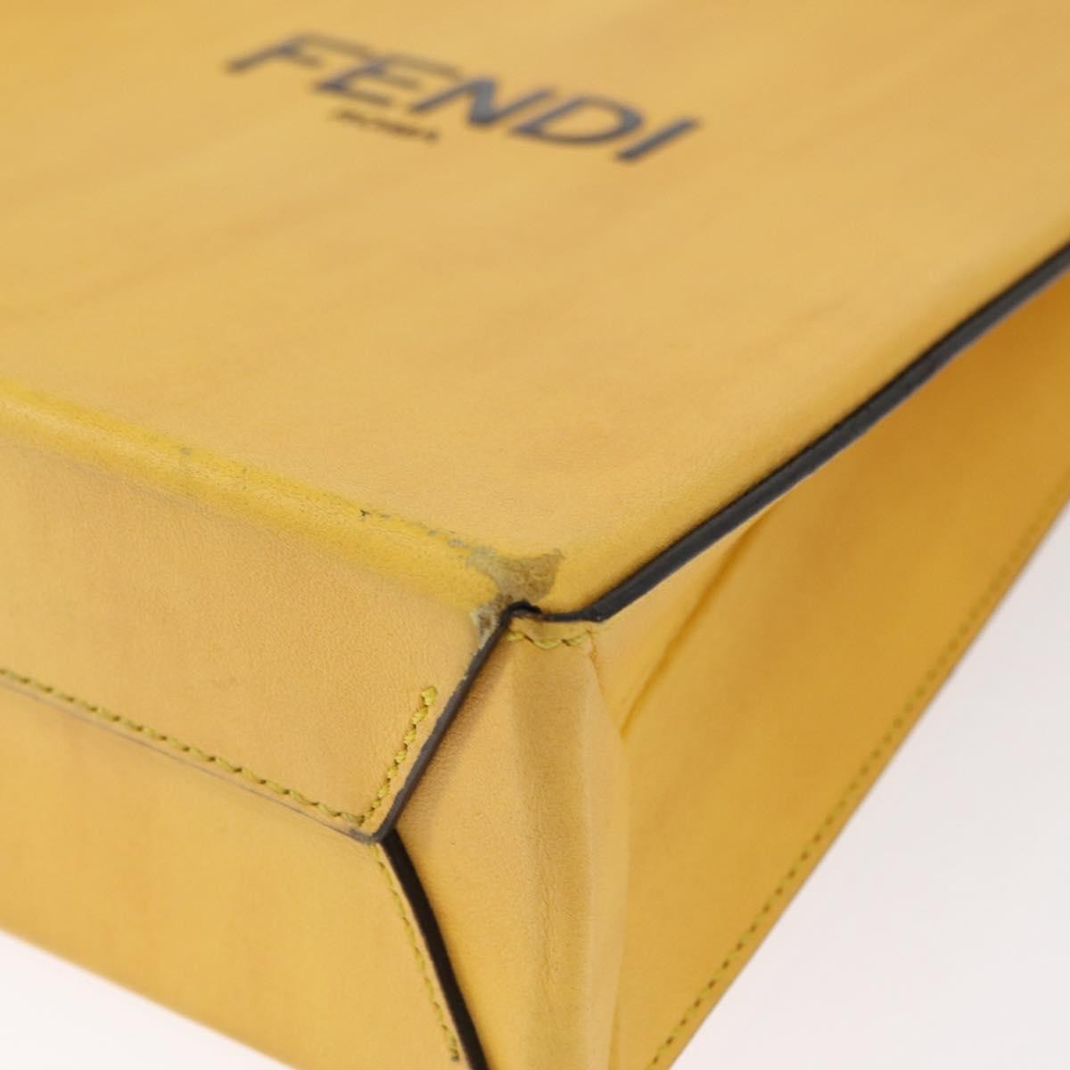 Fendi Pack Shopping Tote Leather Yellow Leather Handbag