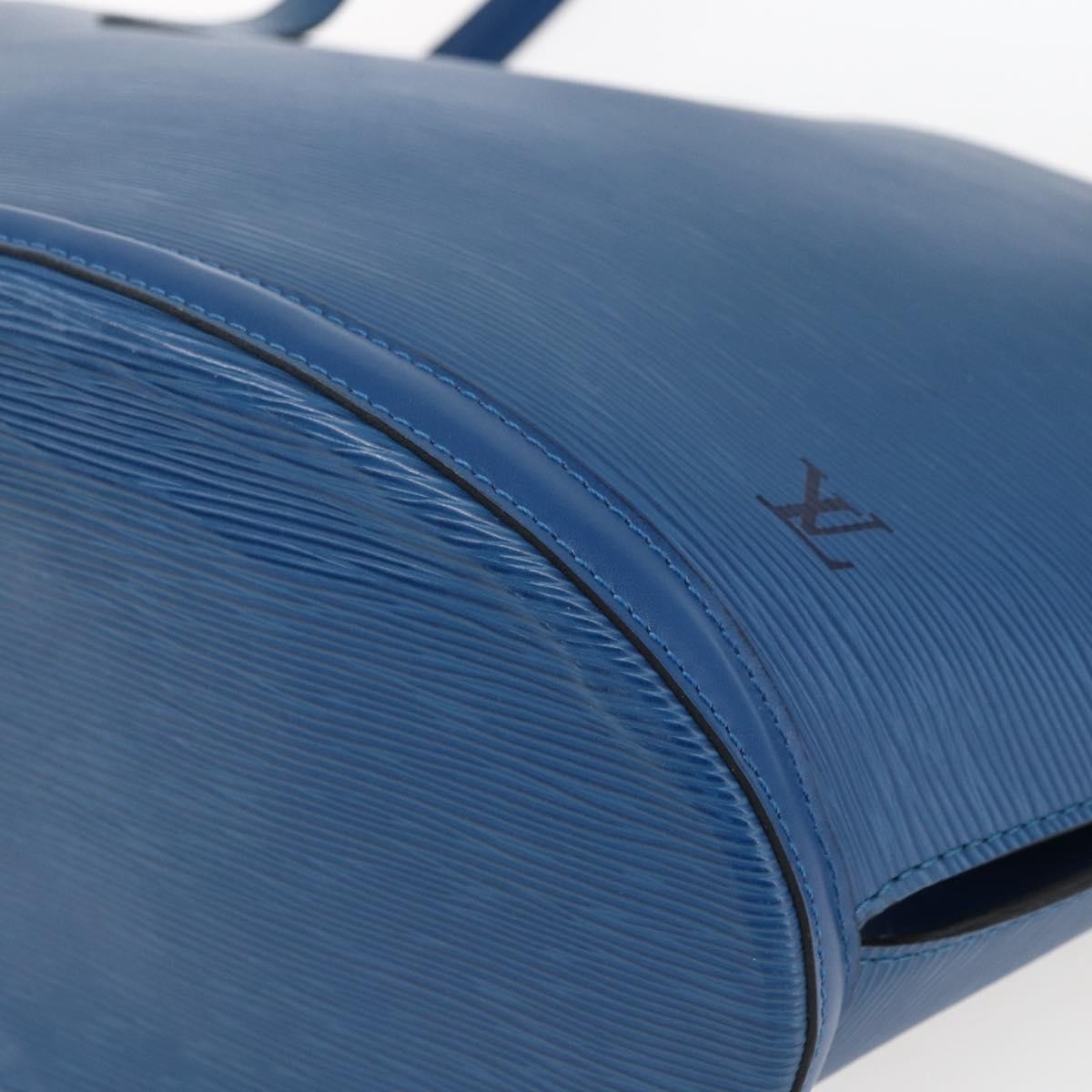 Louis Vuitton Saint Jacques Handbag Epi Leather Blue Leather Shoulder Bag