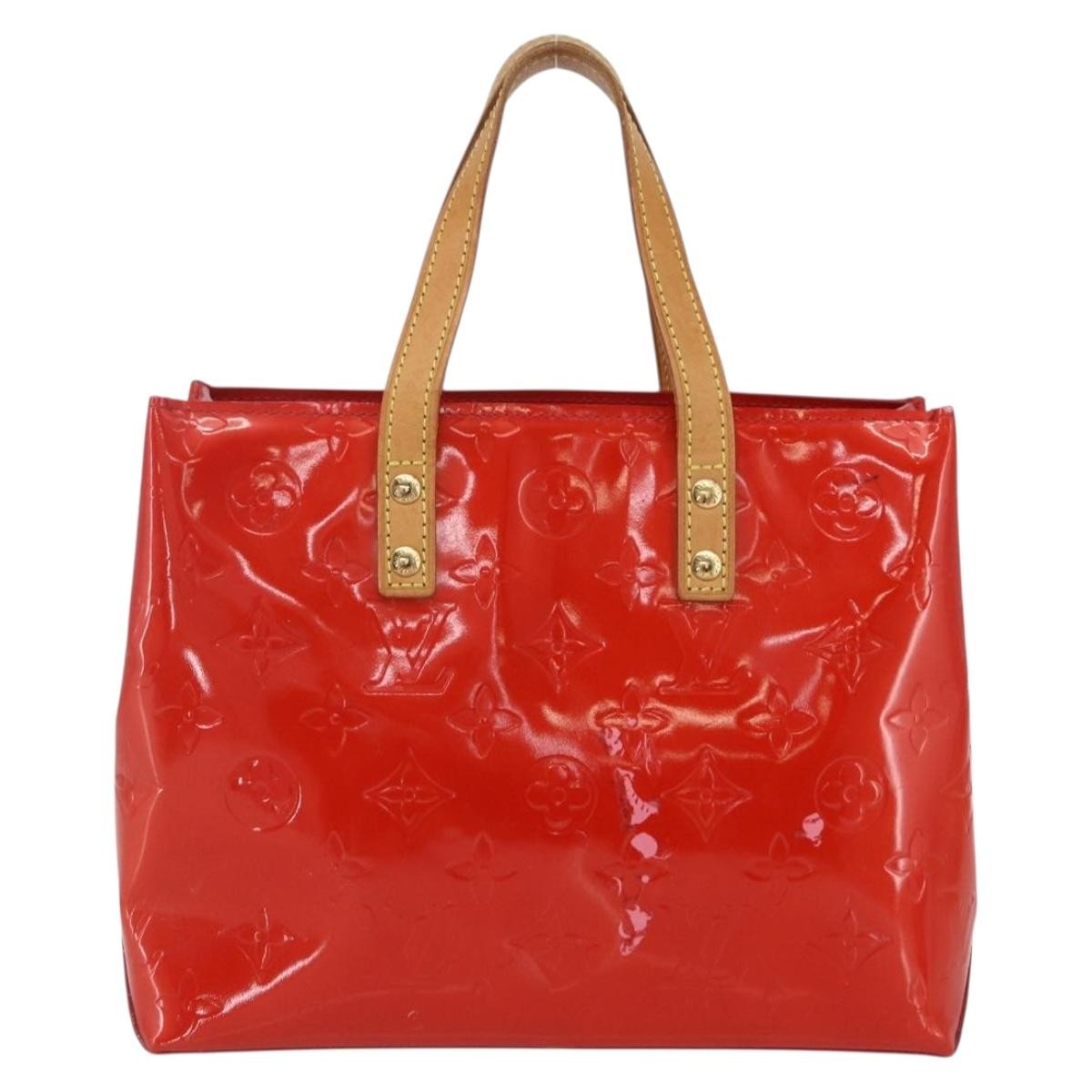 Louis Vuitton Reade Handbag Monogram Vernis Red Patent_Leather Handbag