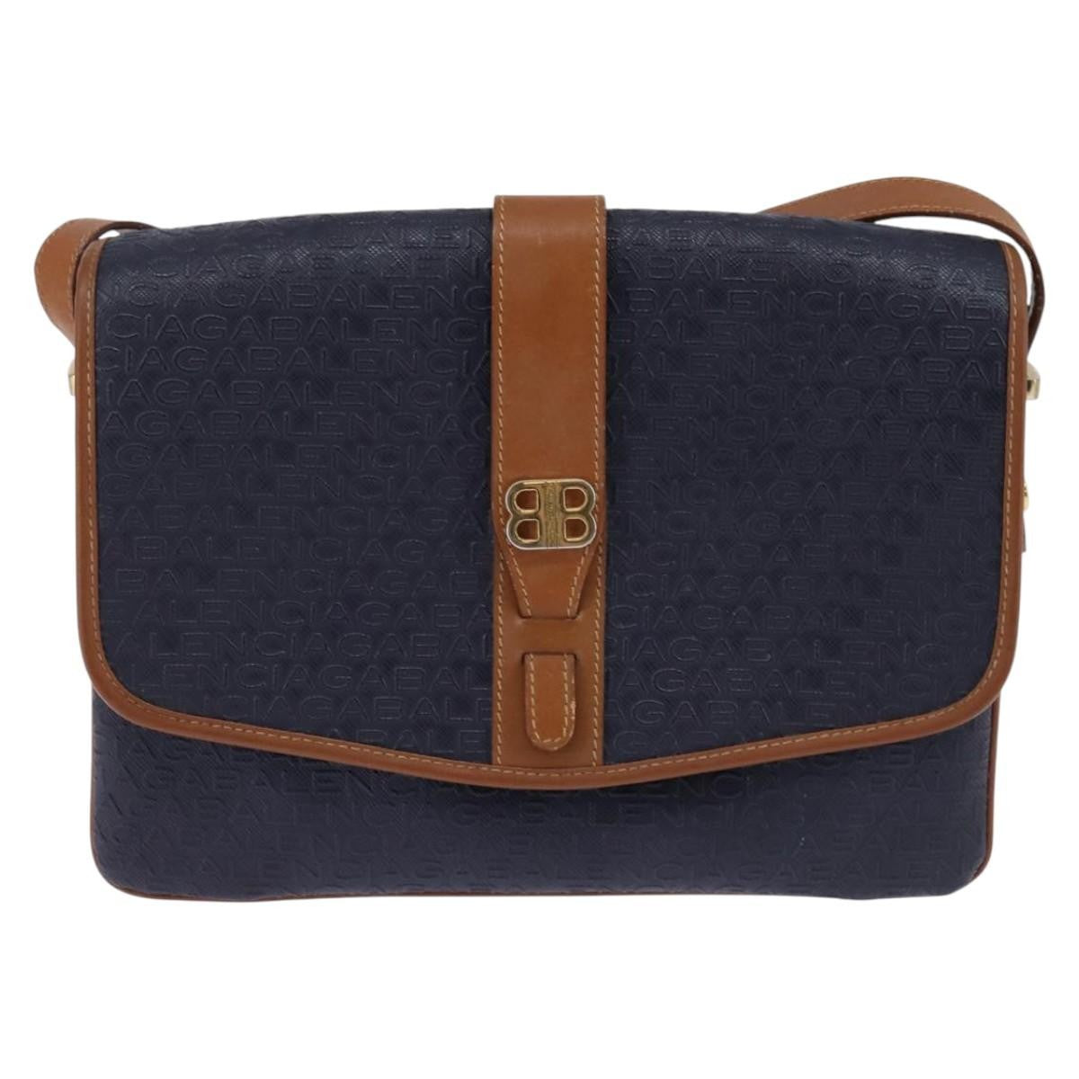 Balenciaga Shoulder Bag Pvc Navy Pvc Shoulder Bag