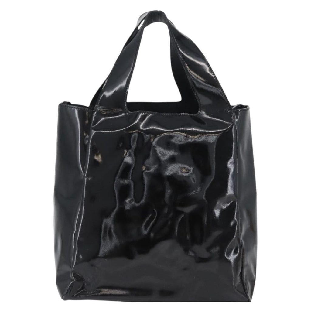Prada Vintage Handbag Patent Leather Black Patent_Leather Handbag