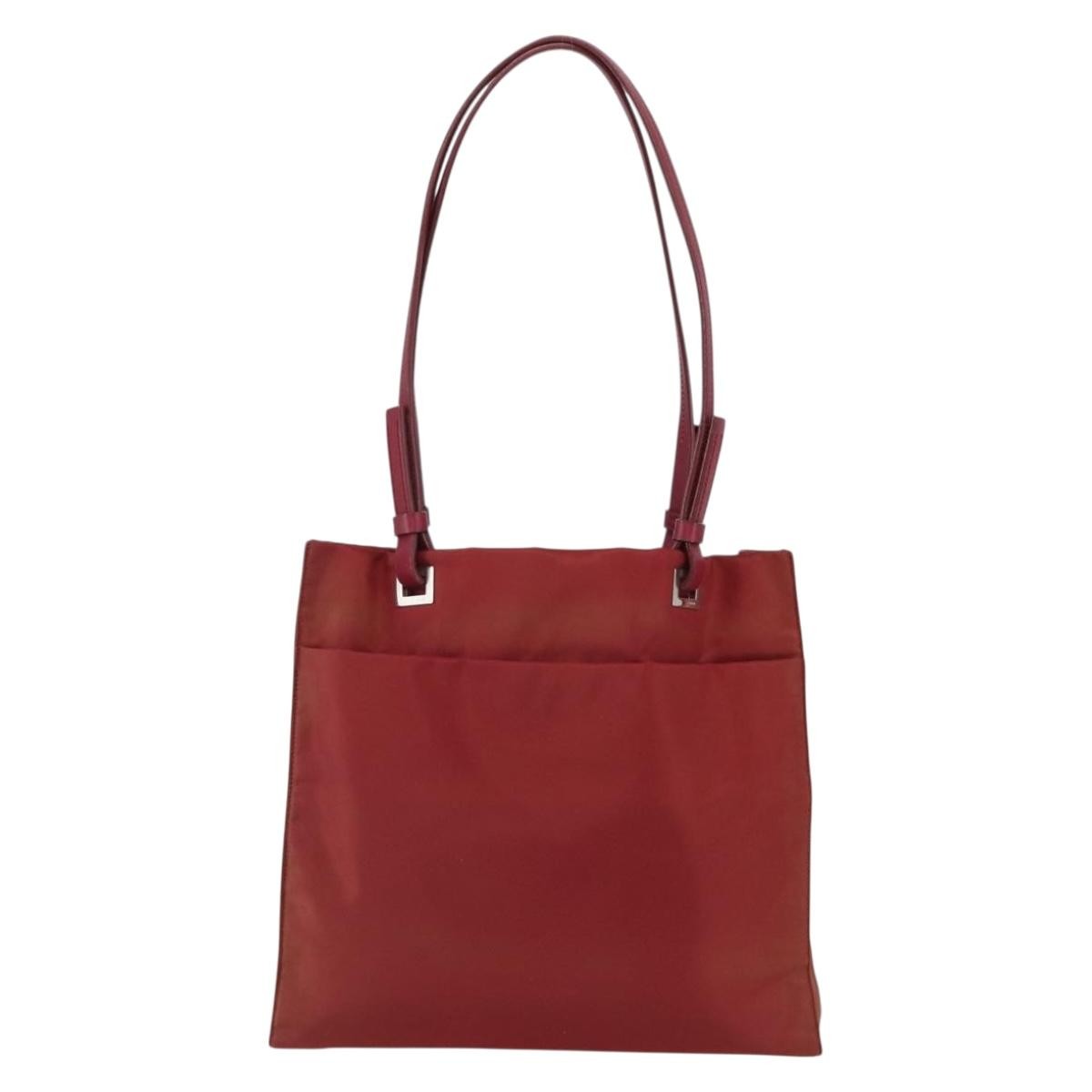 Prada Vintage Tote Tessuto Red Nylon Tote Bag Bag