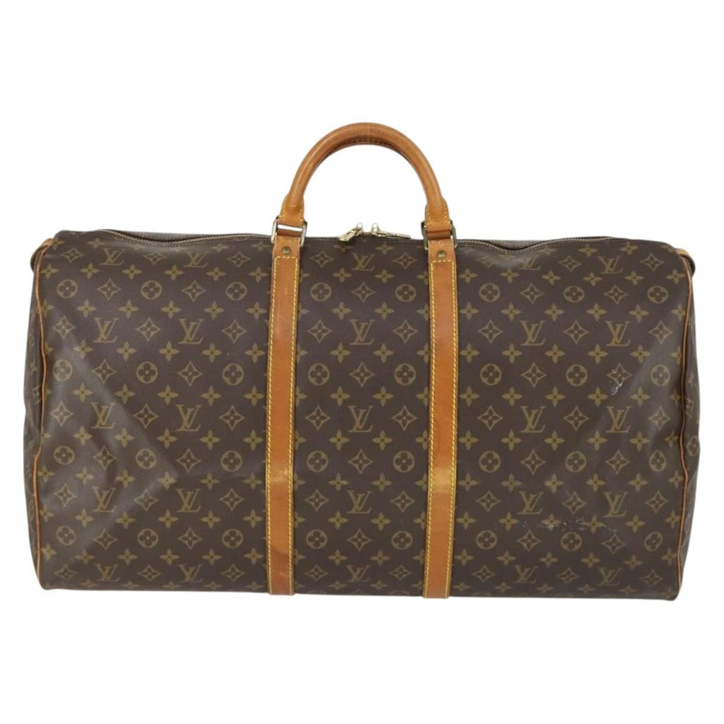 Louis Vuitton Keepall Bag Monogram Canvas Brown Canvas Travel Bag