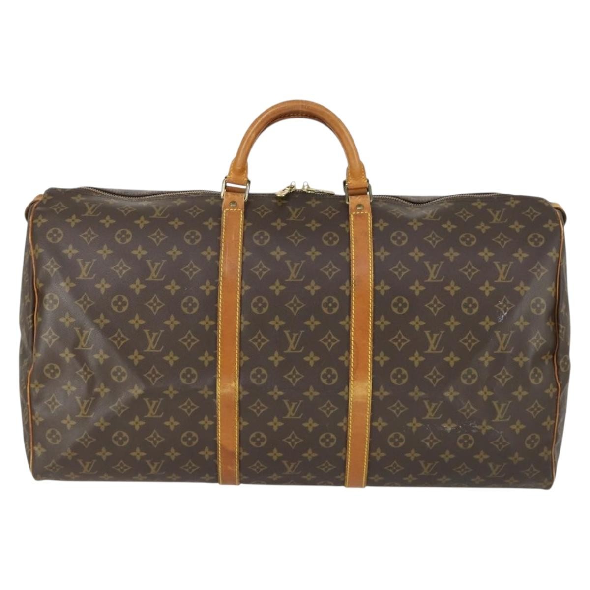 Louis Vuitton Keepall Bag Monogram Canvas Brown Canvas Travel Bag