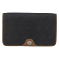 Christian Dior Vintage Honeycomb Chain Canvas Black Pvc Shoulder Bag Bag (Pre-Owned)