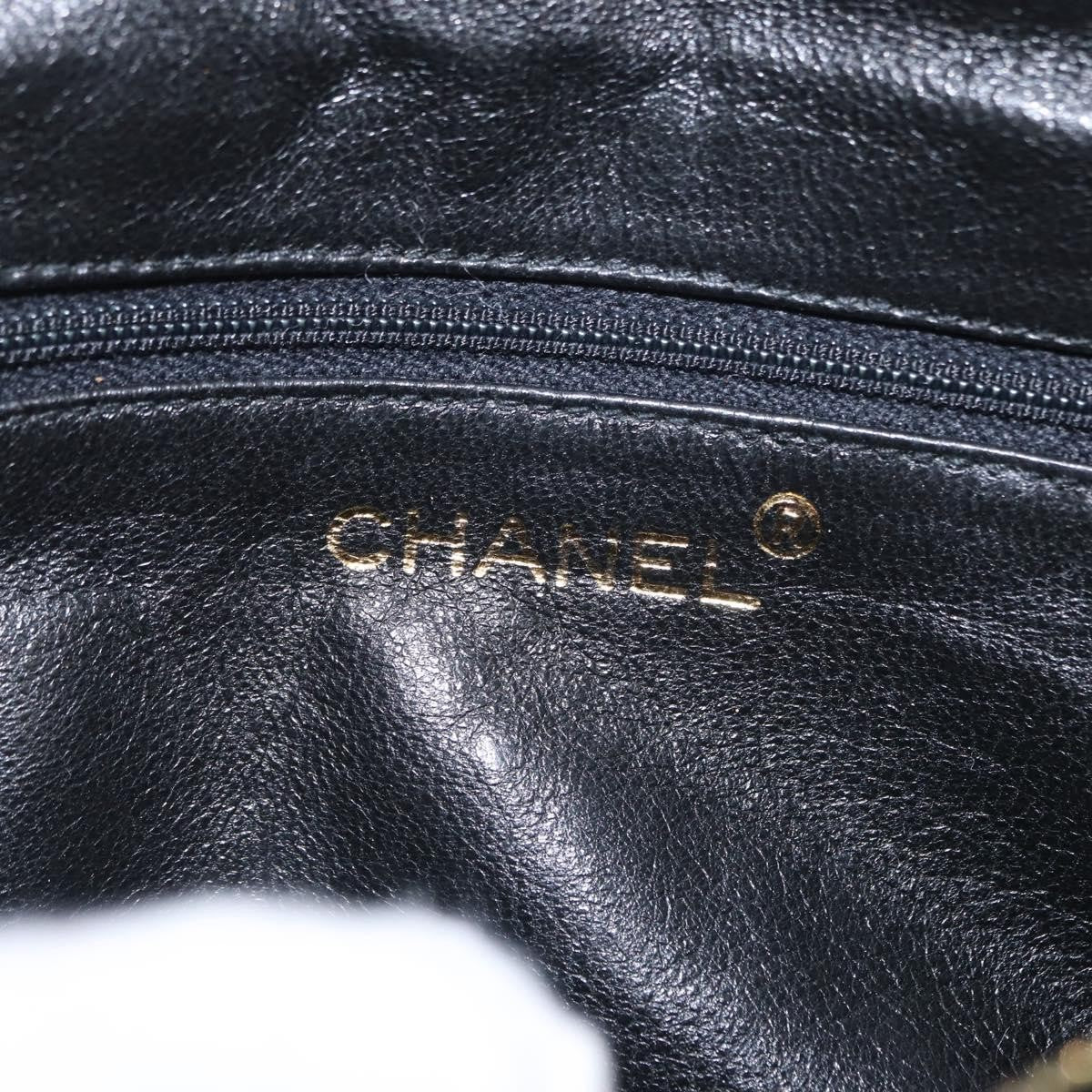 Chanel Vintage Zip Belt Bag Quilted Lambskin Black Patent_Leather Clutche & Pouche Bag