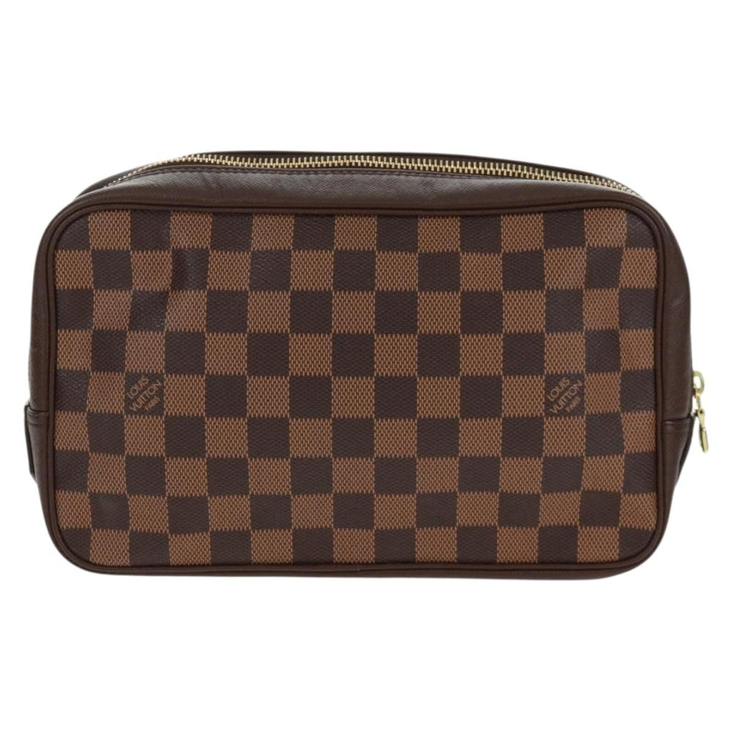 Louis Vuitton Trousse Toilette Damier Canvas Brown Canvas Clutche & Pouche Bag