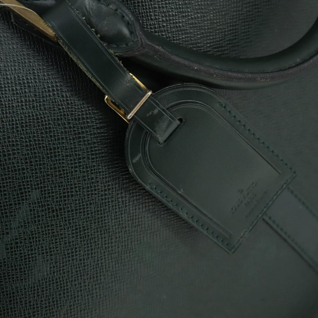 Louis Vuitton Helanga Bag Taiga Leather Green Leather Travel Bag