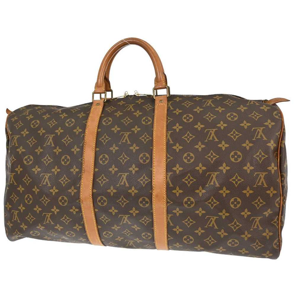 Louis Vuitton Keepall Bag Monogram Canvas Brown Canvas Travel Bag
