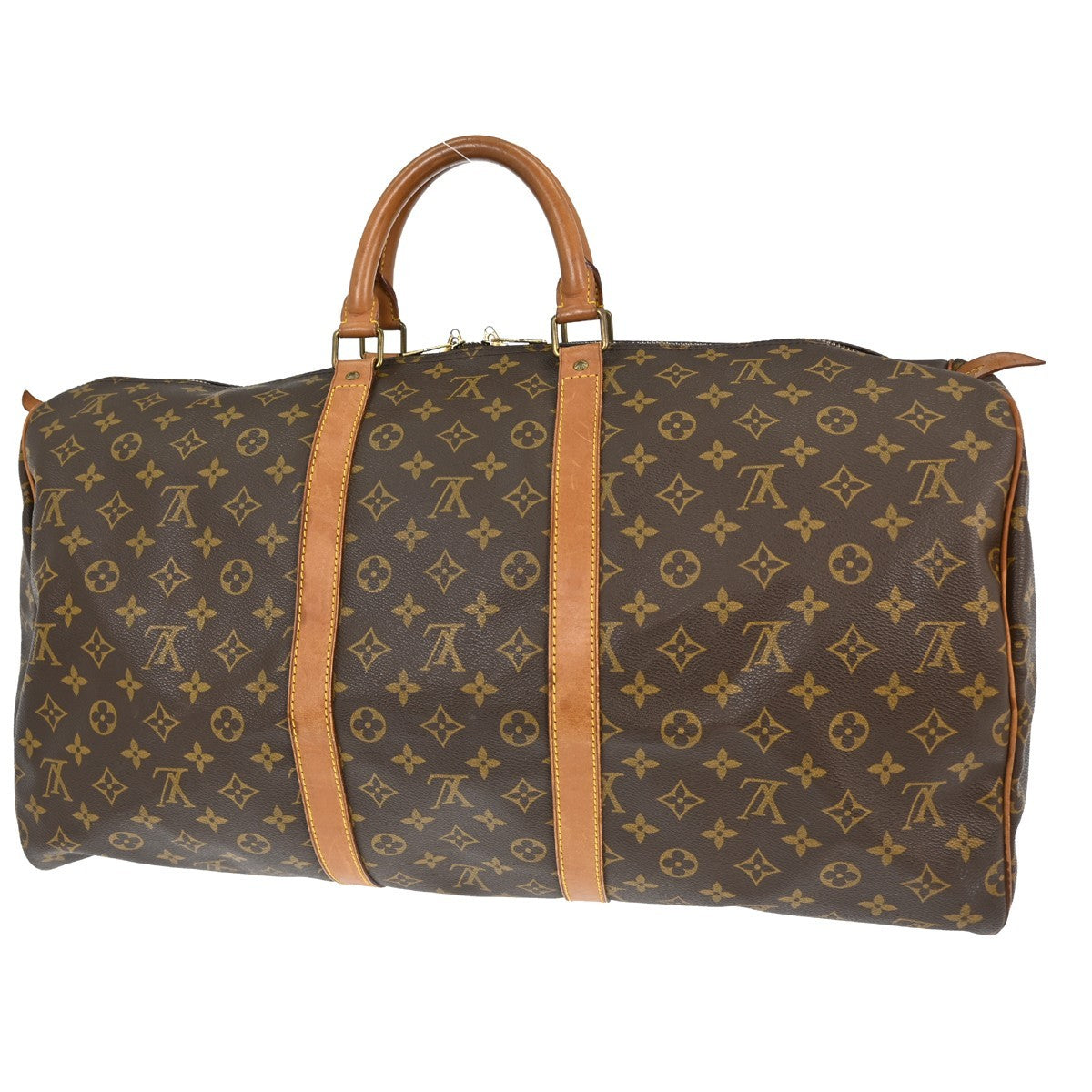 Louis Vuitton Keepall Bag Monogram Canvas Brown Canvas Travel Bag