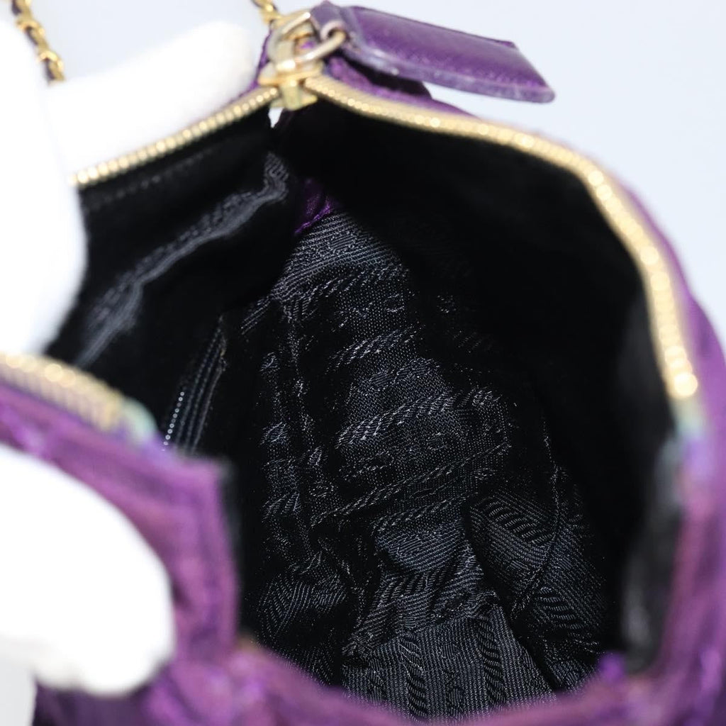 Prada Re-Edition 1995 Chain Tote Quilted Re-Nylon Purple Nylon Shoulder Bag Bag