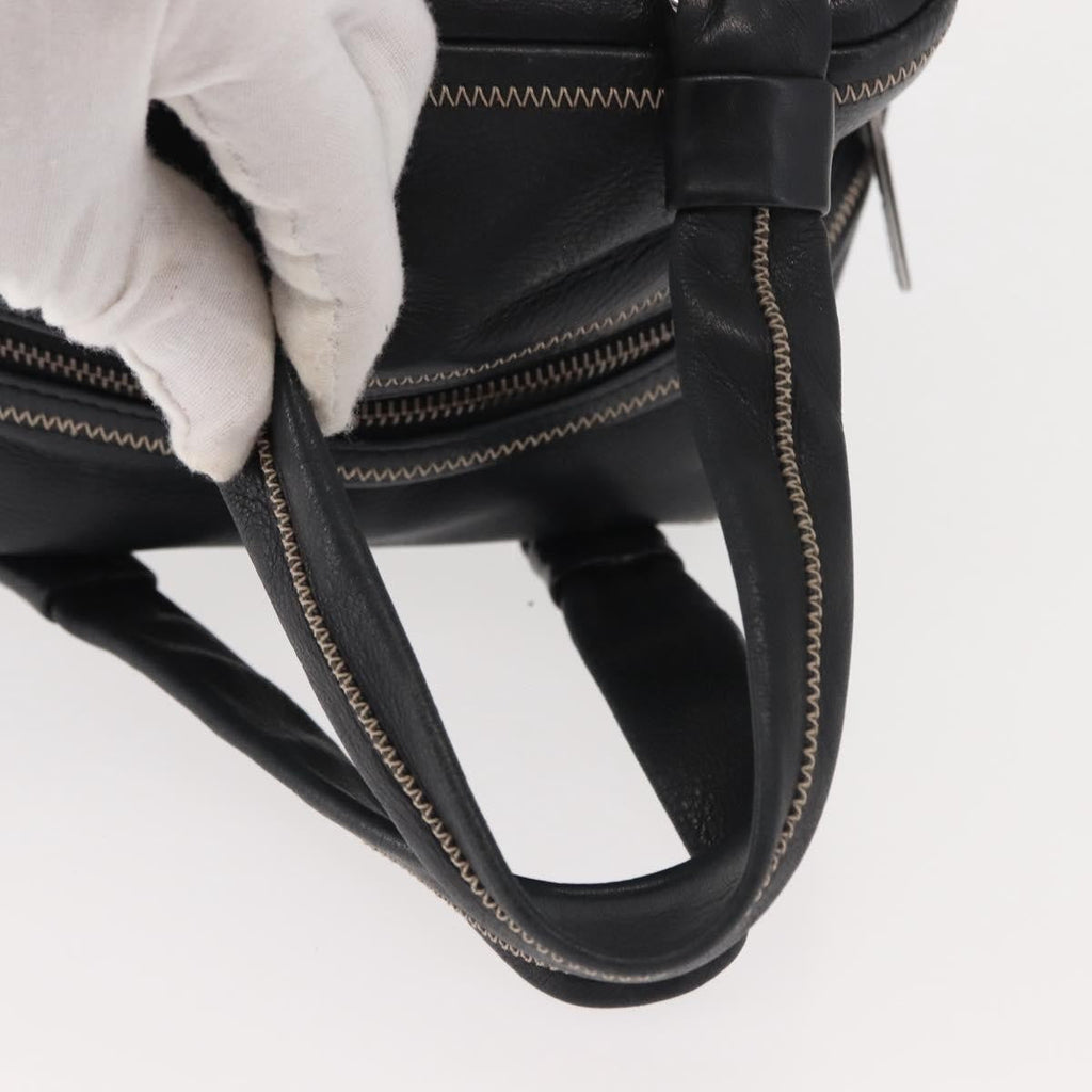 Chanel Cc Bowler Quilted Caviar Black Leather Handbag