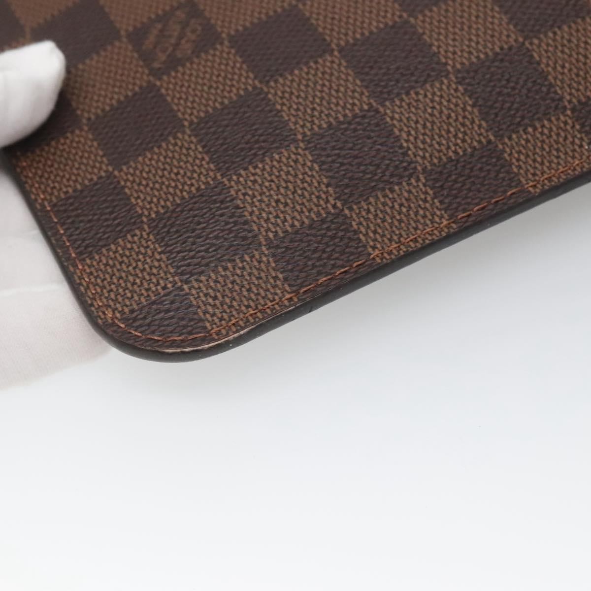 Louis Vuitton Neverfull Pochette Damier Brown Canvas Bag