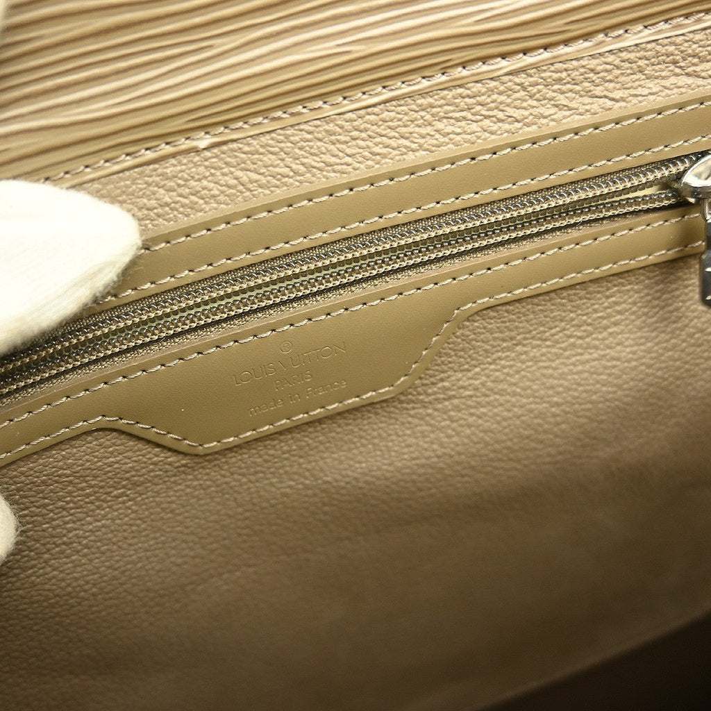 Louis Vuitton Sac Plat Bag Epi Leather Gray Leather Handbag