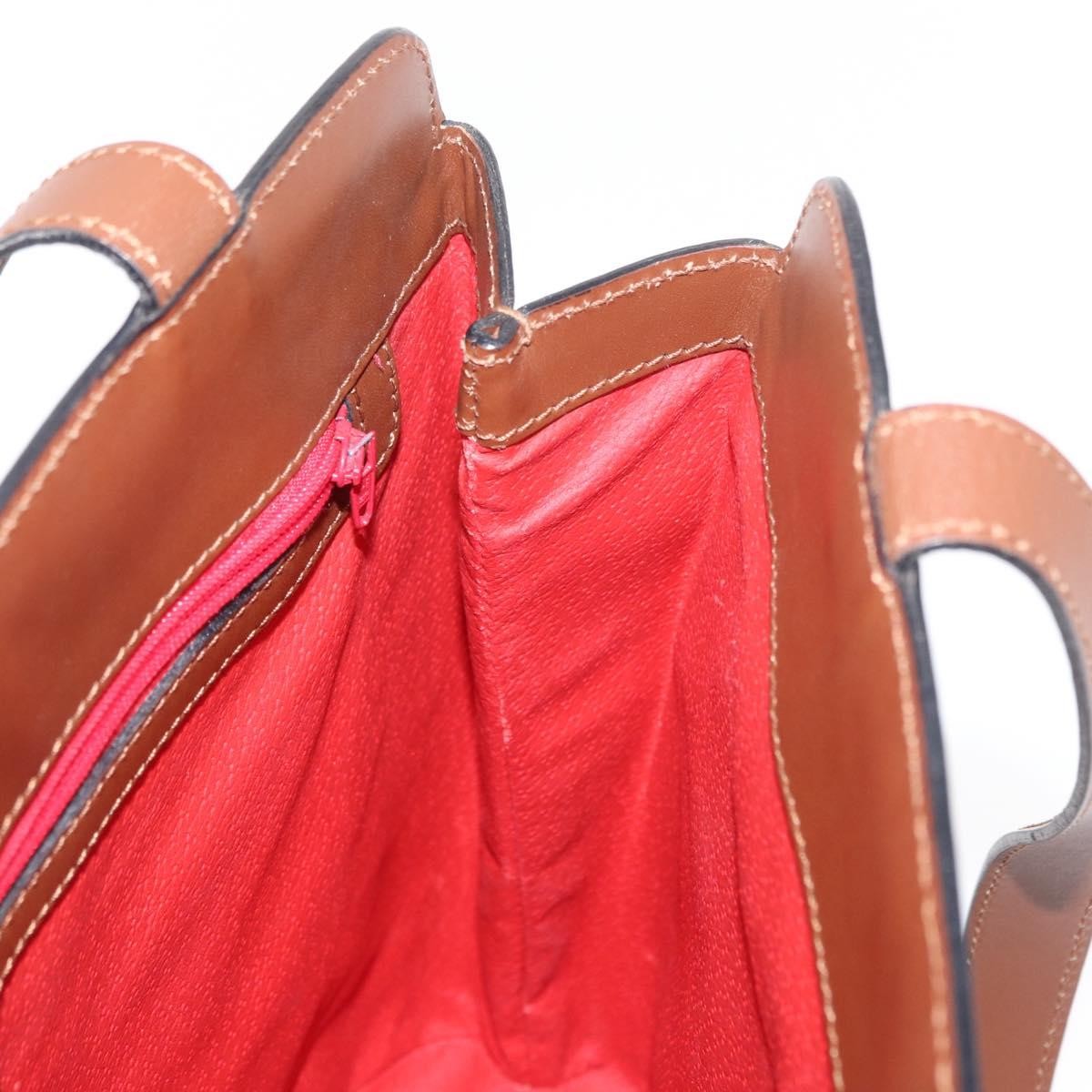 Celine Vintage Shoulder Bag Leather Brown Leather Shoulder Bag Bag