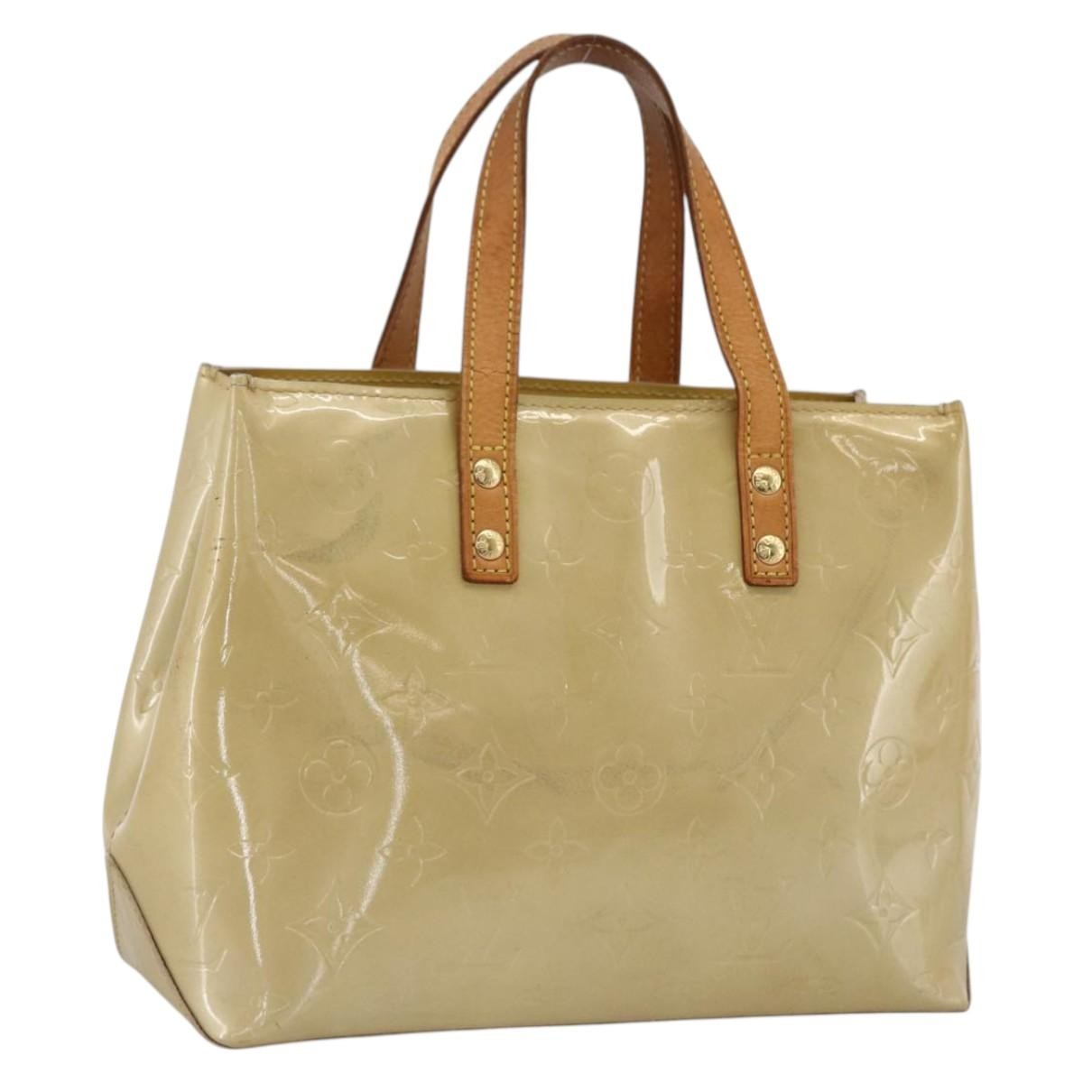 Louis Vuitton Reade Handbag Monogram Vernis Beige Patent_Leather Handbag