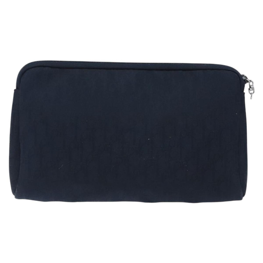 Christian Dior Vintage Trotter Pouch Diorissimo Canvas Navy Canvas Clutche & Pouche Bag (Pre-Owned)