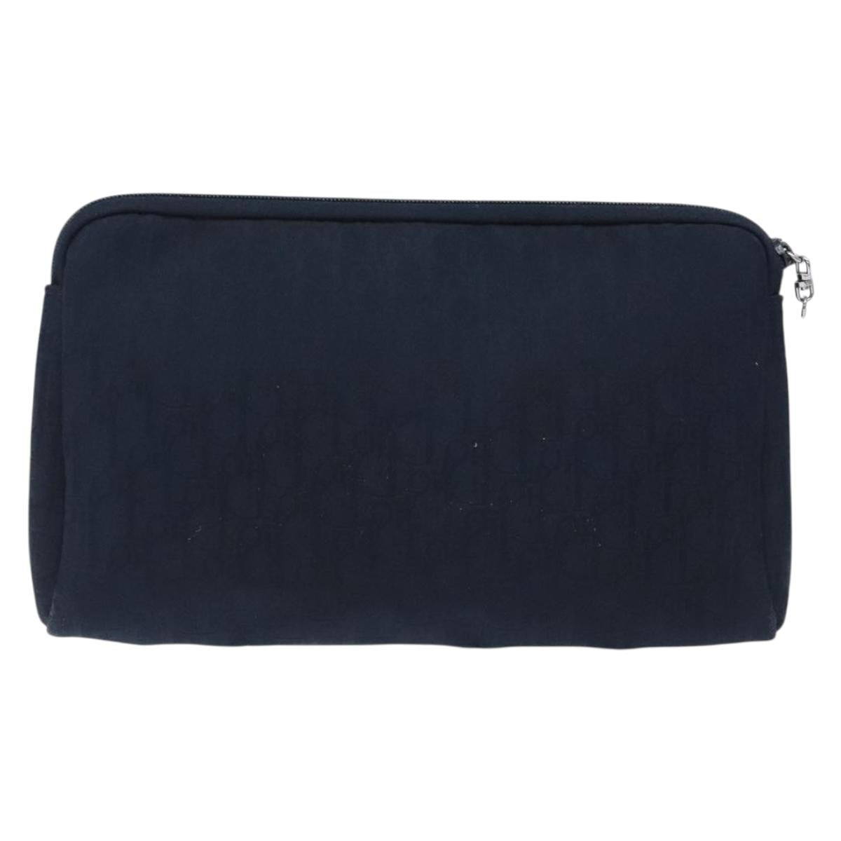 Christian Dior Vintage Trotter Pouch Diorissimo Canvas Navy Canvas Clutche & Pouche Bag (Pre-Owned)