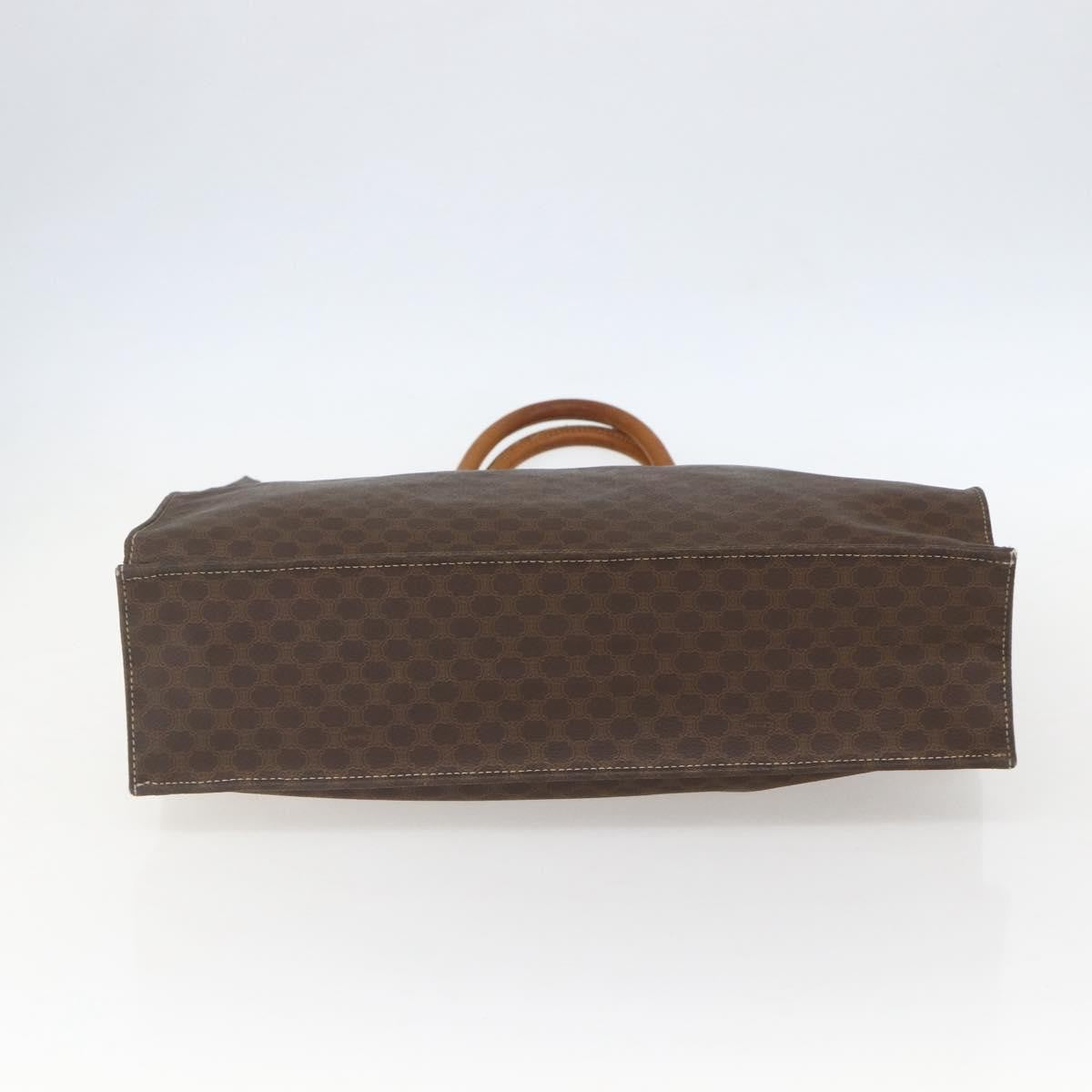 Celine Vintage Macadam Tote Bag Canvas Brown Canvas Tote Bag Bag