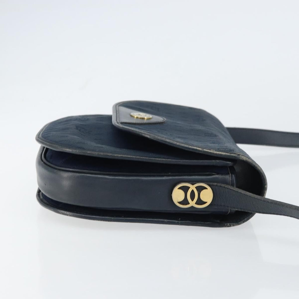 Christian Dior Vintage Honeycomb Shoulder Bag Canvas Navy Canvas Shoulder Bag Bag (Pre-Owned)