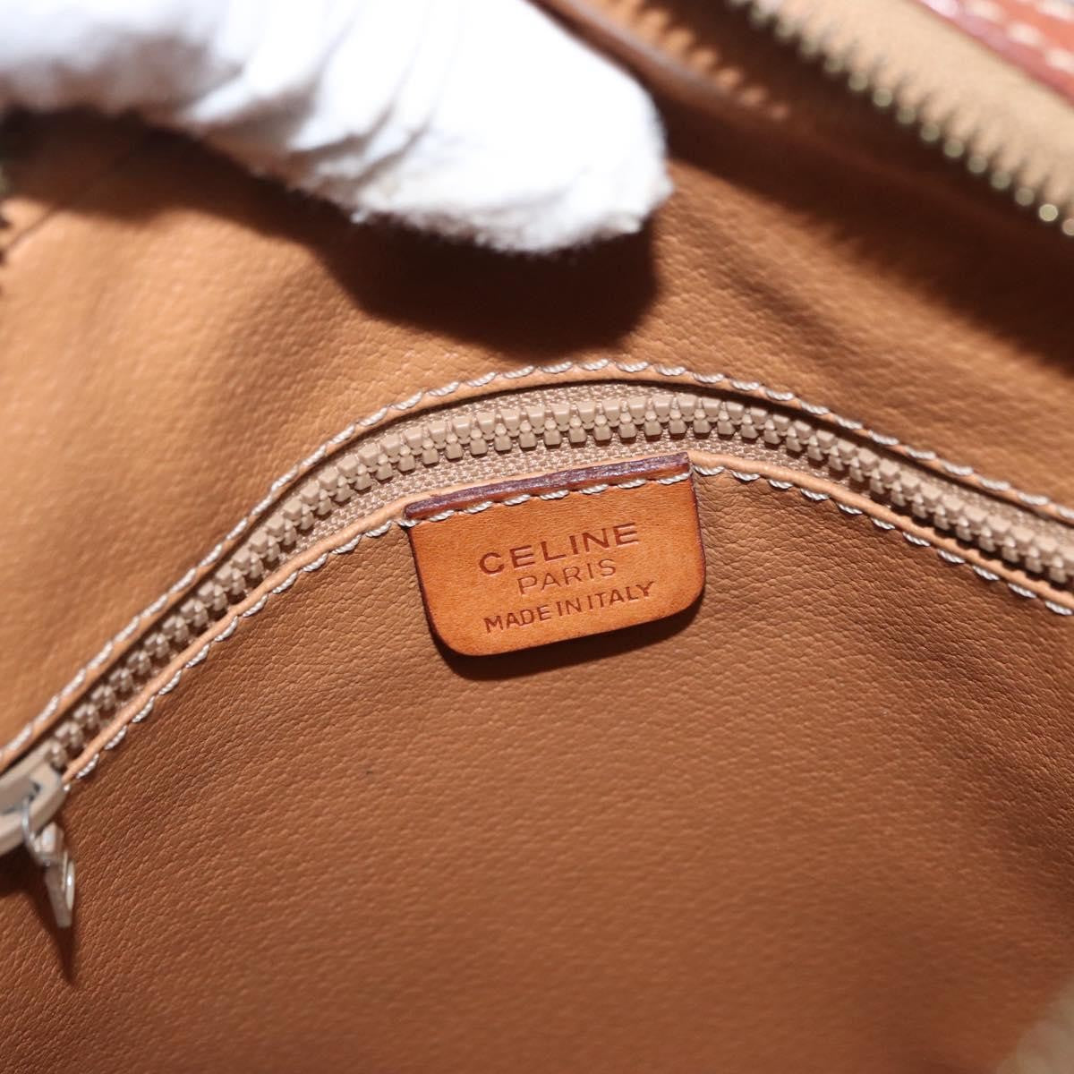 Celine Vintage Macadam Shoulder Bag Canvas And Leather Brown Pvc Shoulder Bag Bag