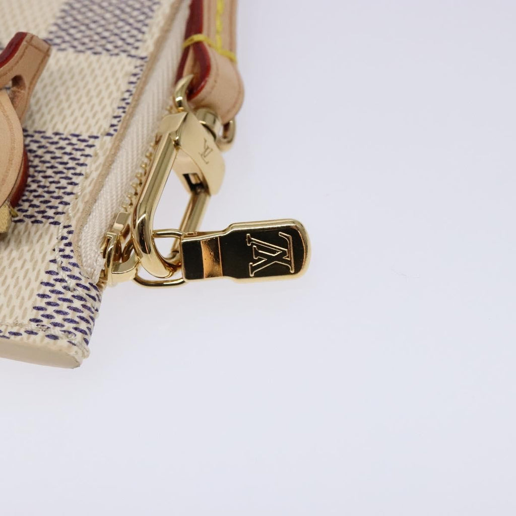 Louis Vuitton Neverfull Pochette Damier White Canvas Bag