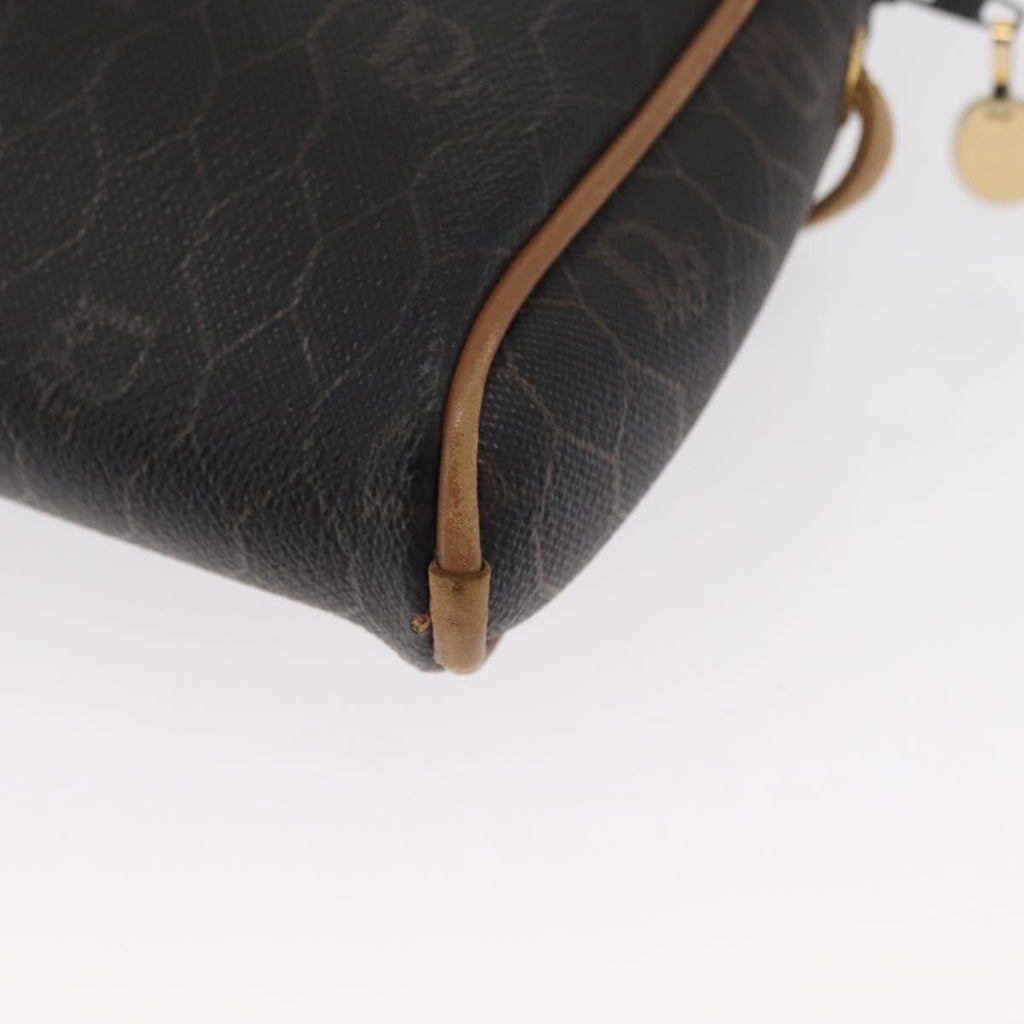 Christian Dior Vintage Honeycomb Shoulder Bag Canvas And Leather Black Canvas Shoulder Bag Bag (Pre-Owned)
