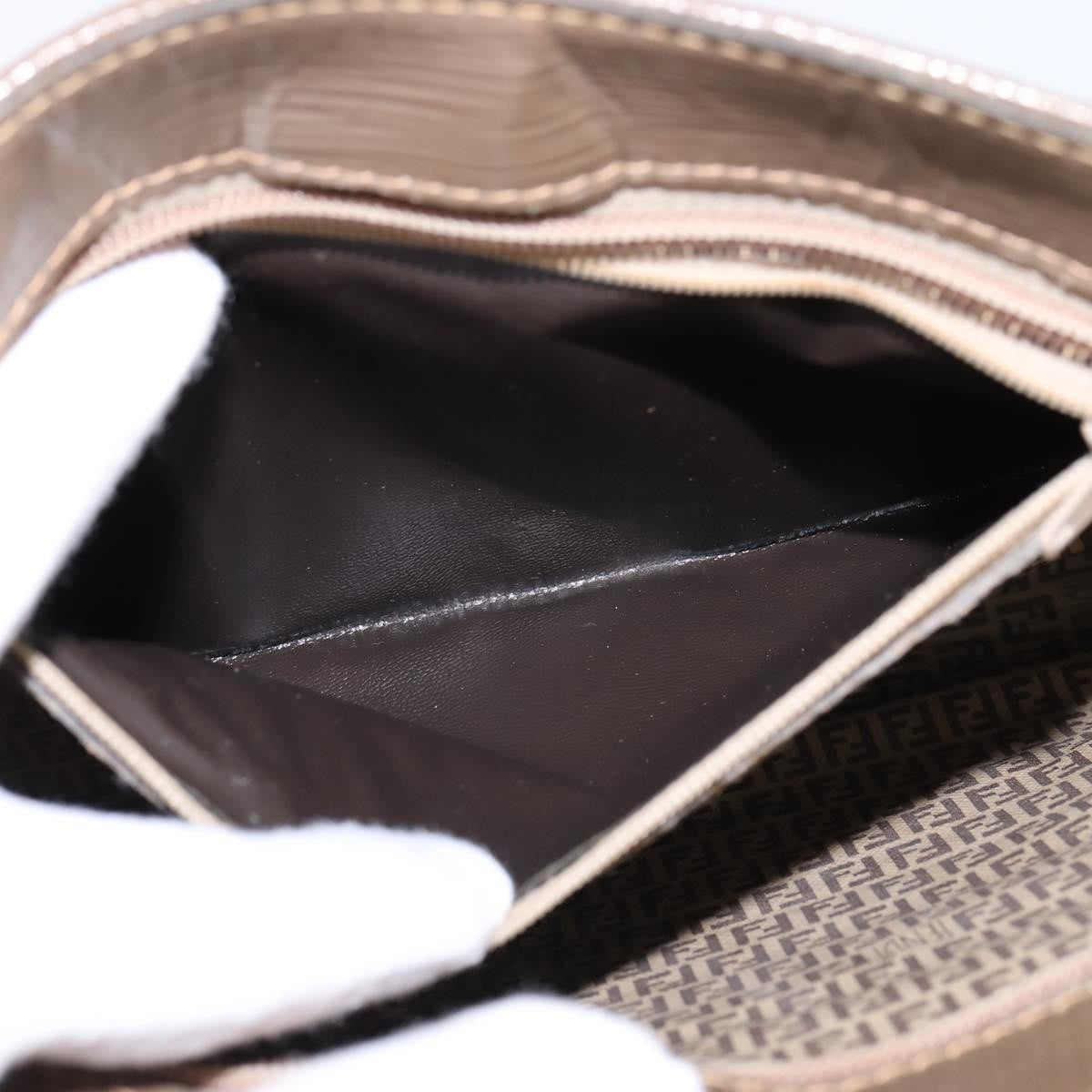 Fendi Vintage Zip Crossbody Bag Zucchino Canvas Beige Canvas Shoulder Bag Bag