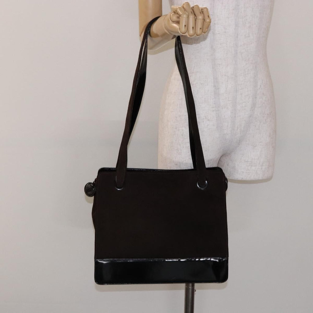 Chanel Vintage Logo Tote Suede Brown Suede Tote Bag Bag