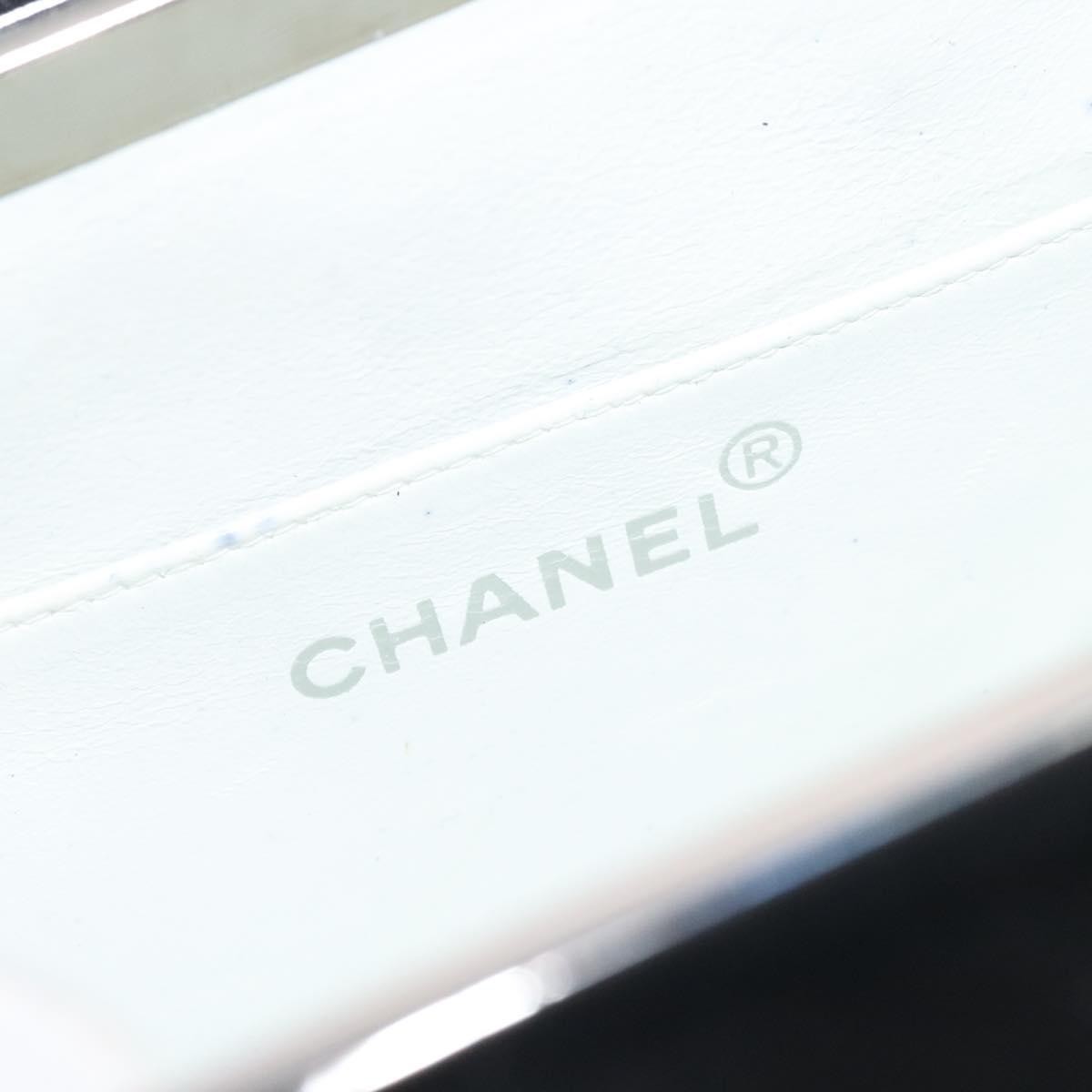 Chanel Vintage Metal Box Bag Quilted Patent Black Patent_Leather Handbag