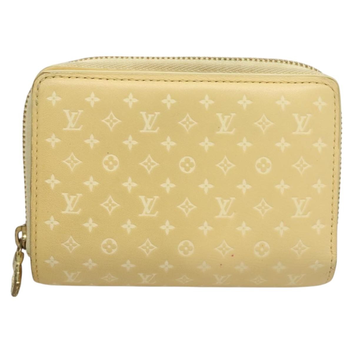 Louis Vuitton Lou Wallet Nanogram Leather Beige Leather Wallets Accessory