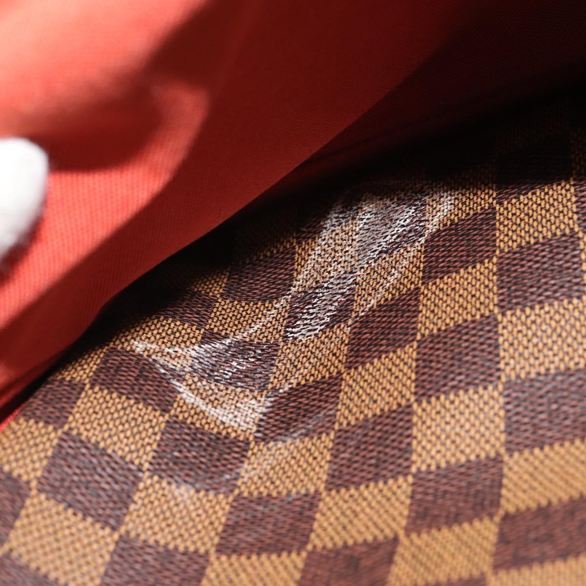Louis Vuitton Naviglio Handbag Damier Brown Canvas Shoulder Bag