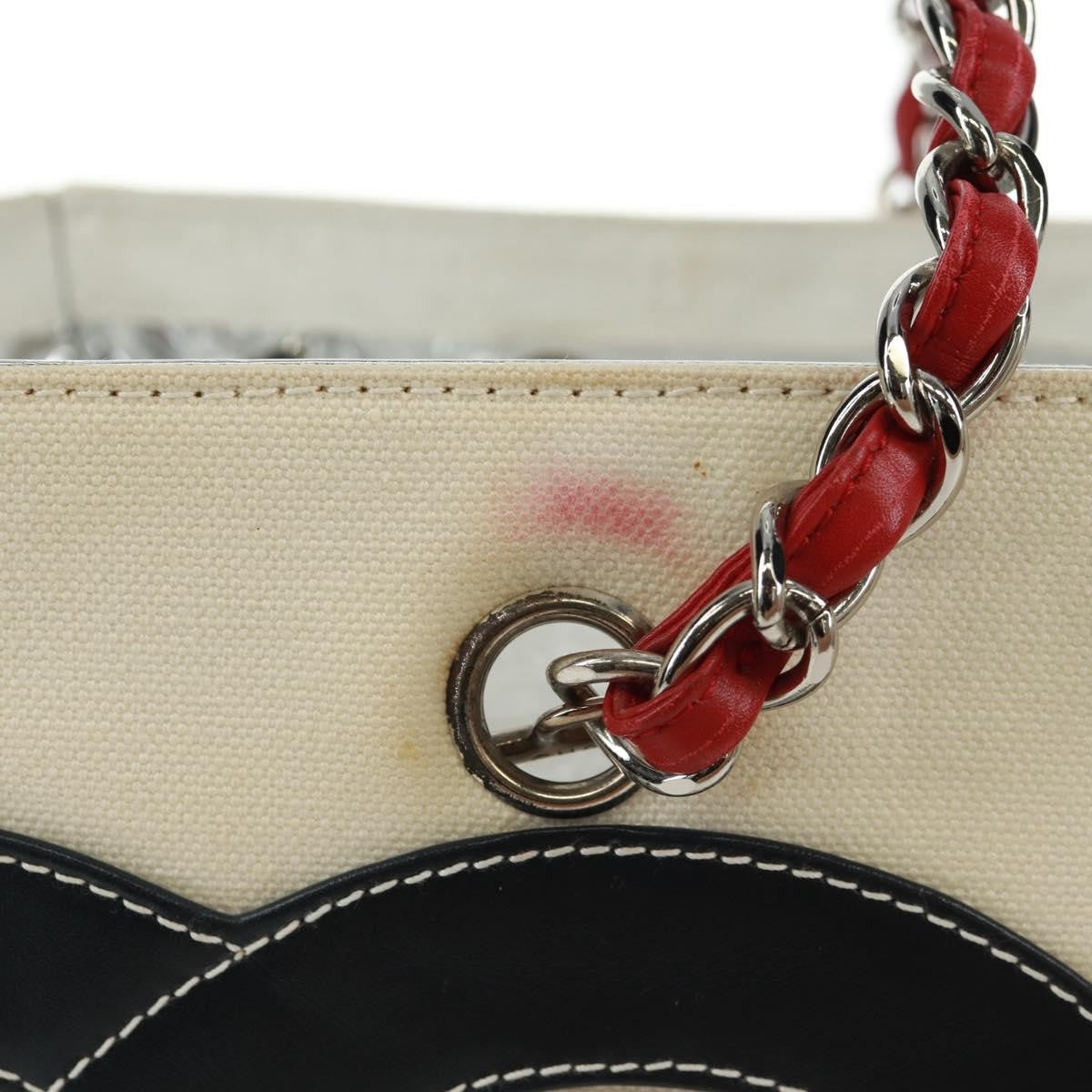 Chanel No.5 Tote Canvas And Leather White Canvas Tote Bag Bag