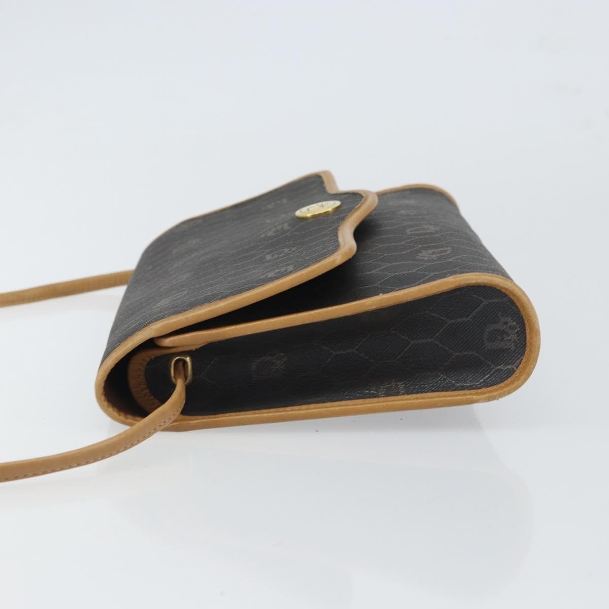 Christian Dior Vintage Honeycomb Shoulder Bag Canvas Black Canvas Shoulder Bag Bag (Pre-Owned)