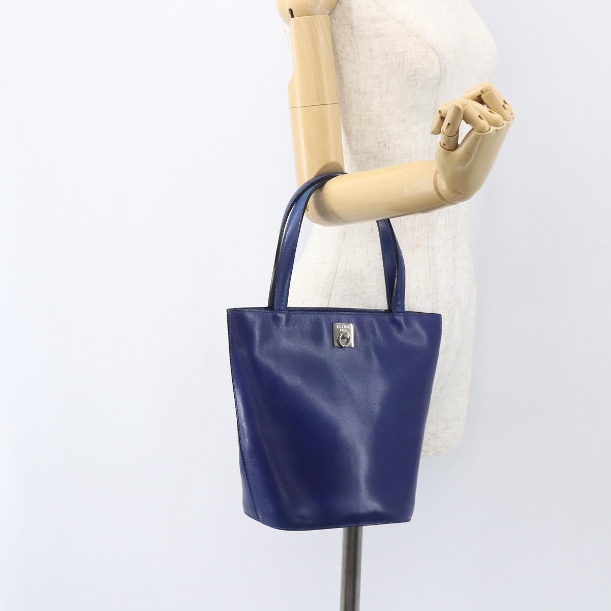 Celine Handbag Leather Blue Leather Handbag