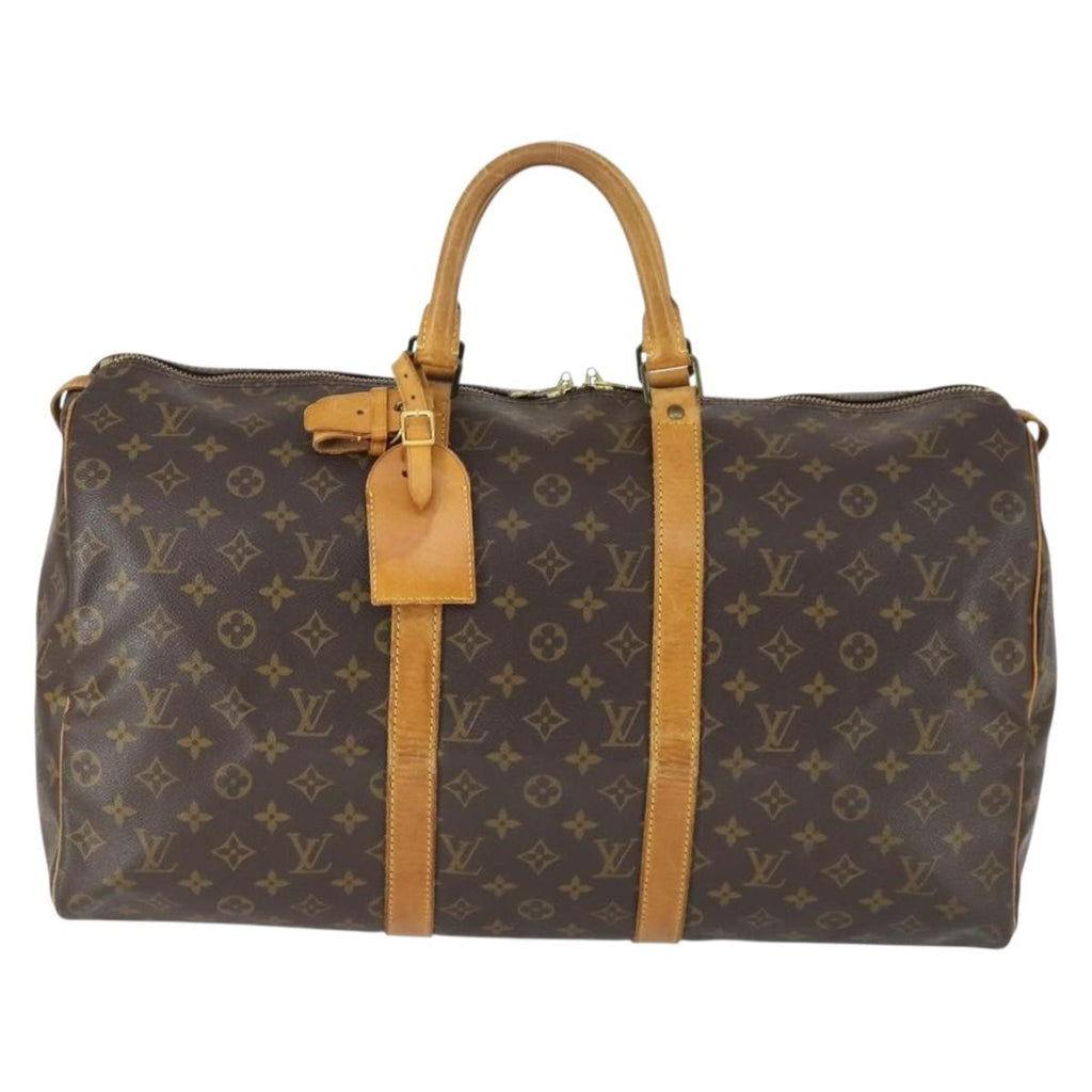 Louis Vuitton Keepall Bag Monogram Canvas Brown Canvas Travel Bag