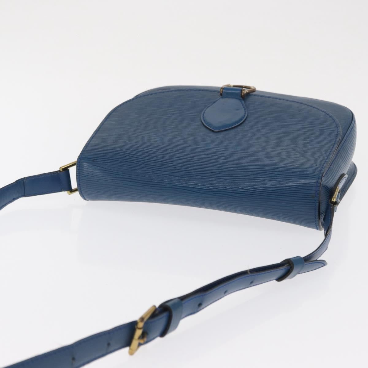 Louis Vuitton Saint Cloud Handbag Epi Leather Blue Leather Shoulder Bag