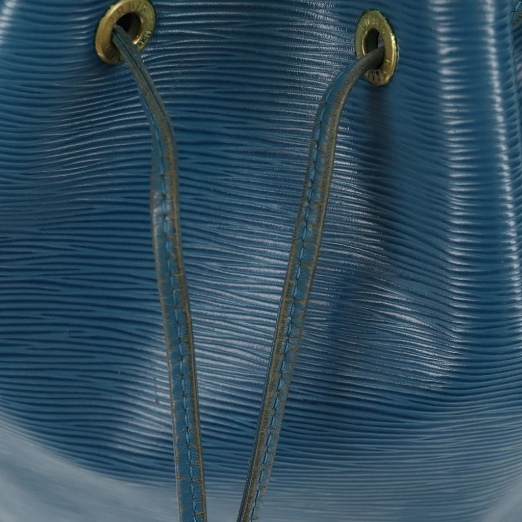 Louis Vuitton Petit Noe Handbag Epi Leather Blue Leather Shoulder Bag