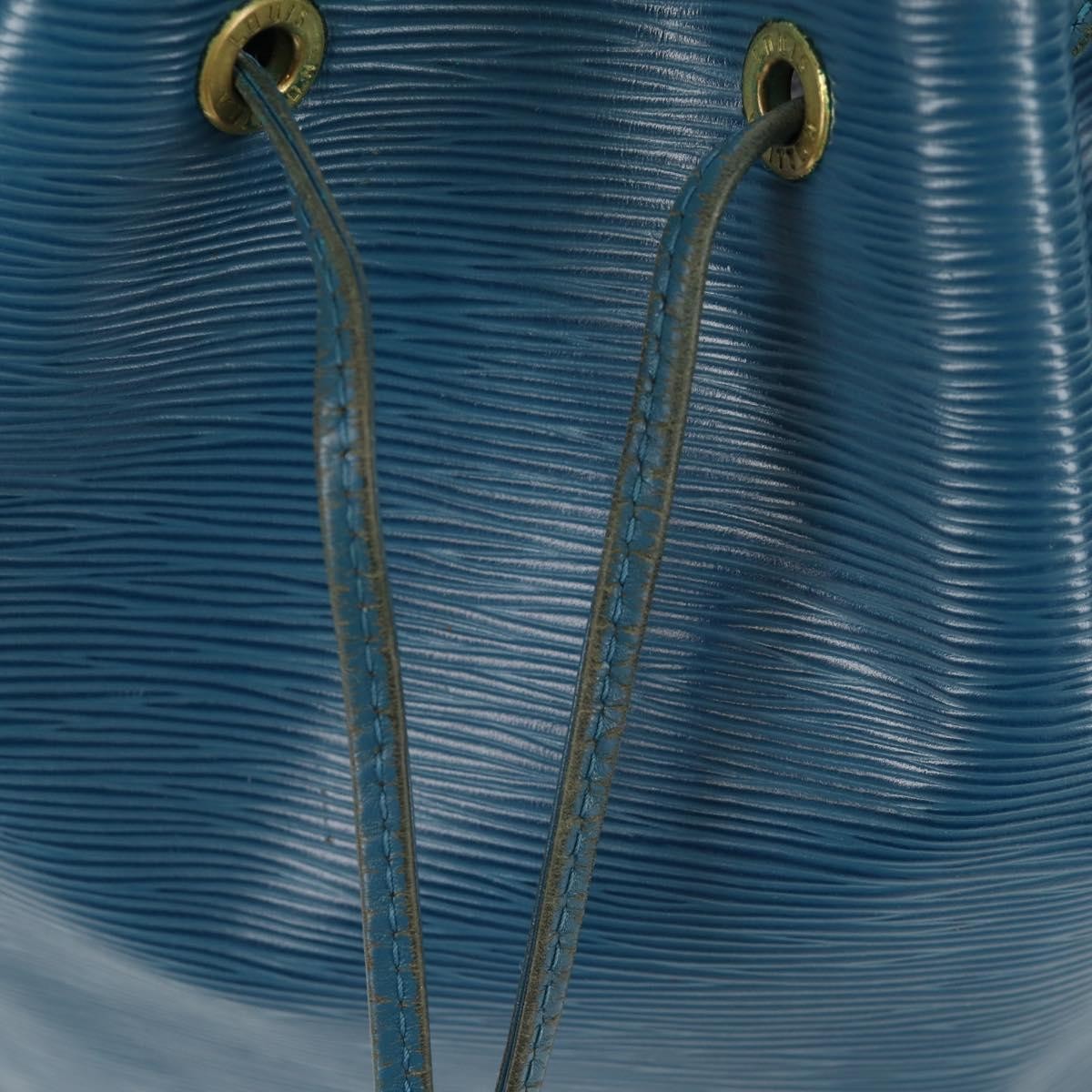 Louis Vuitton Petit Noe Handbag Epi Leather Blue Leather Shoulder Bag