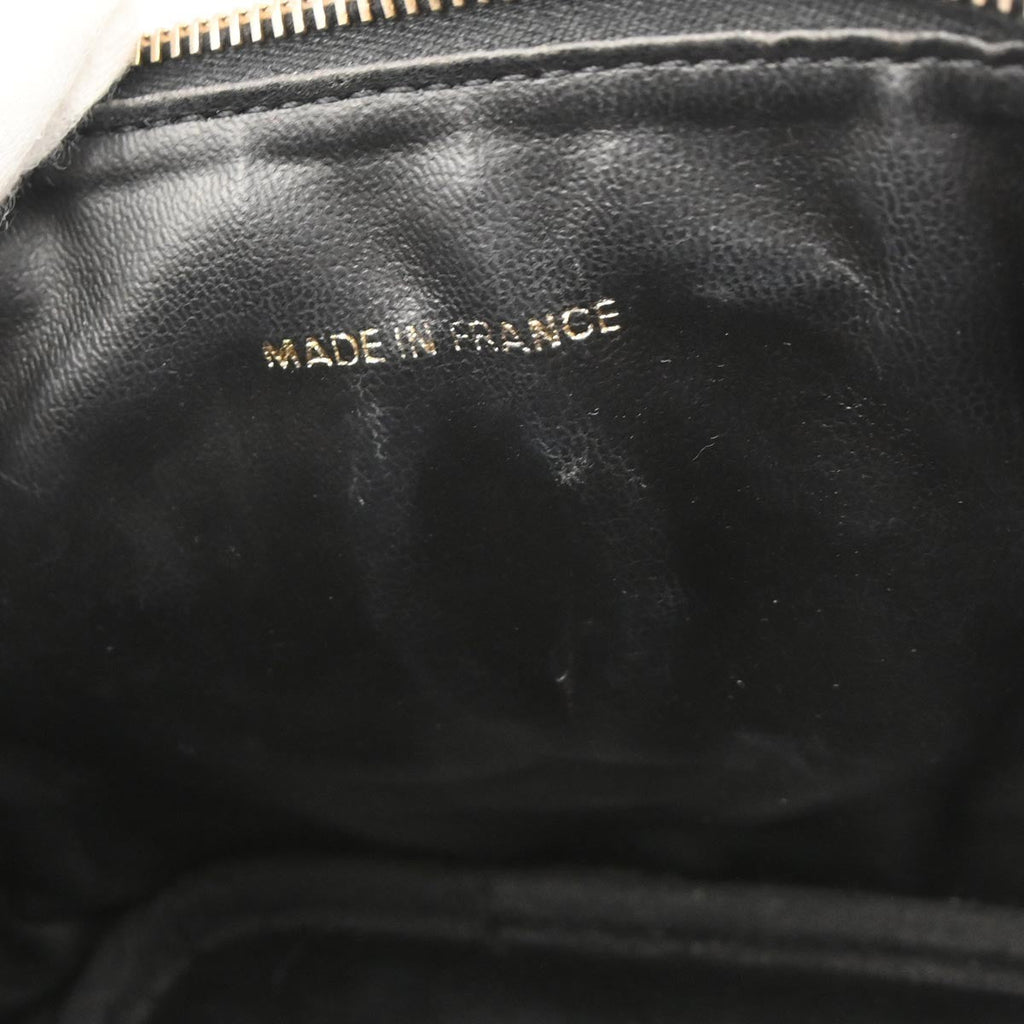 Chanel Vintage Timeless Cosmetic Case Caviar Black Leather Handbag