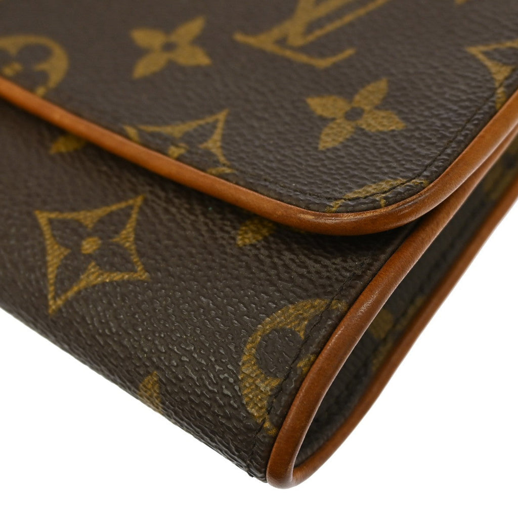 Louis Vuitton Twin Handbag Monogram Canvas Brown Canvas Clutche & Pouche Bag