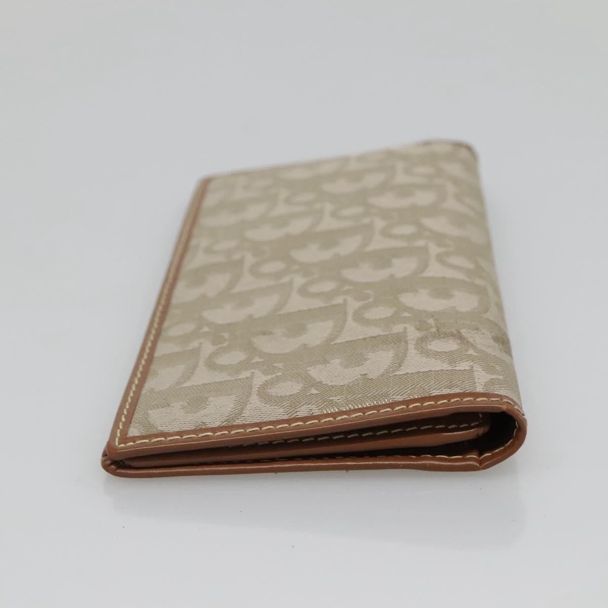 Christian Dior Trotter French Wallet Diorissimo Canvas Green Canvas Wallets Accessory (Pre-Owned)