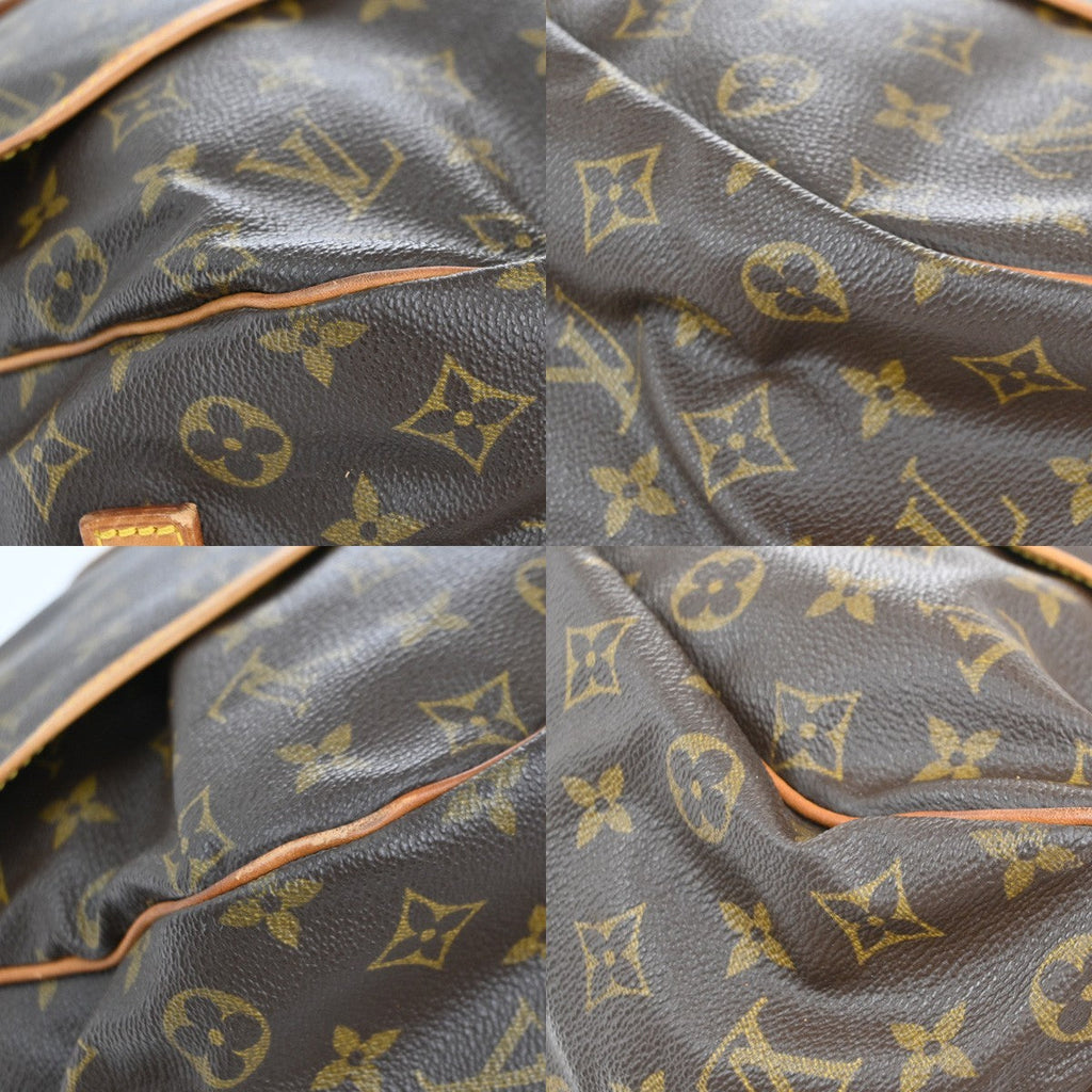 Louis Vuitton Saumur Handbag Monogram Canvas Brown Canvas Shoulder Bag