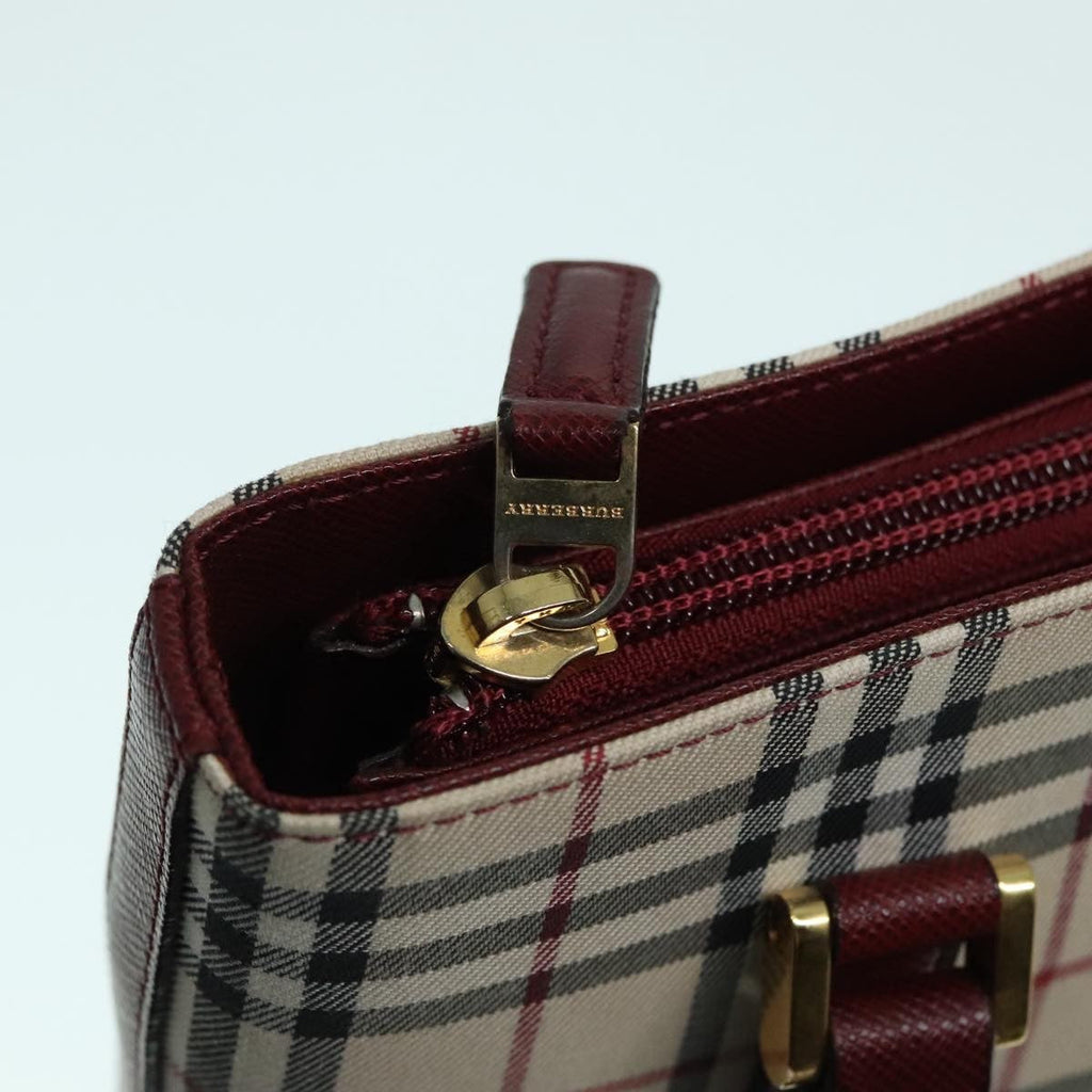Burberry Nova Check Tote Canvas And Leather Beige Canvas Tote Bag