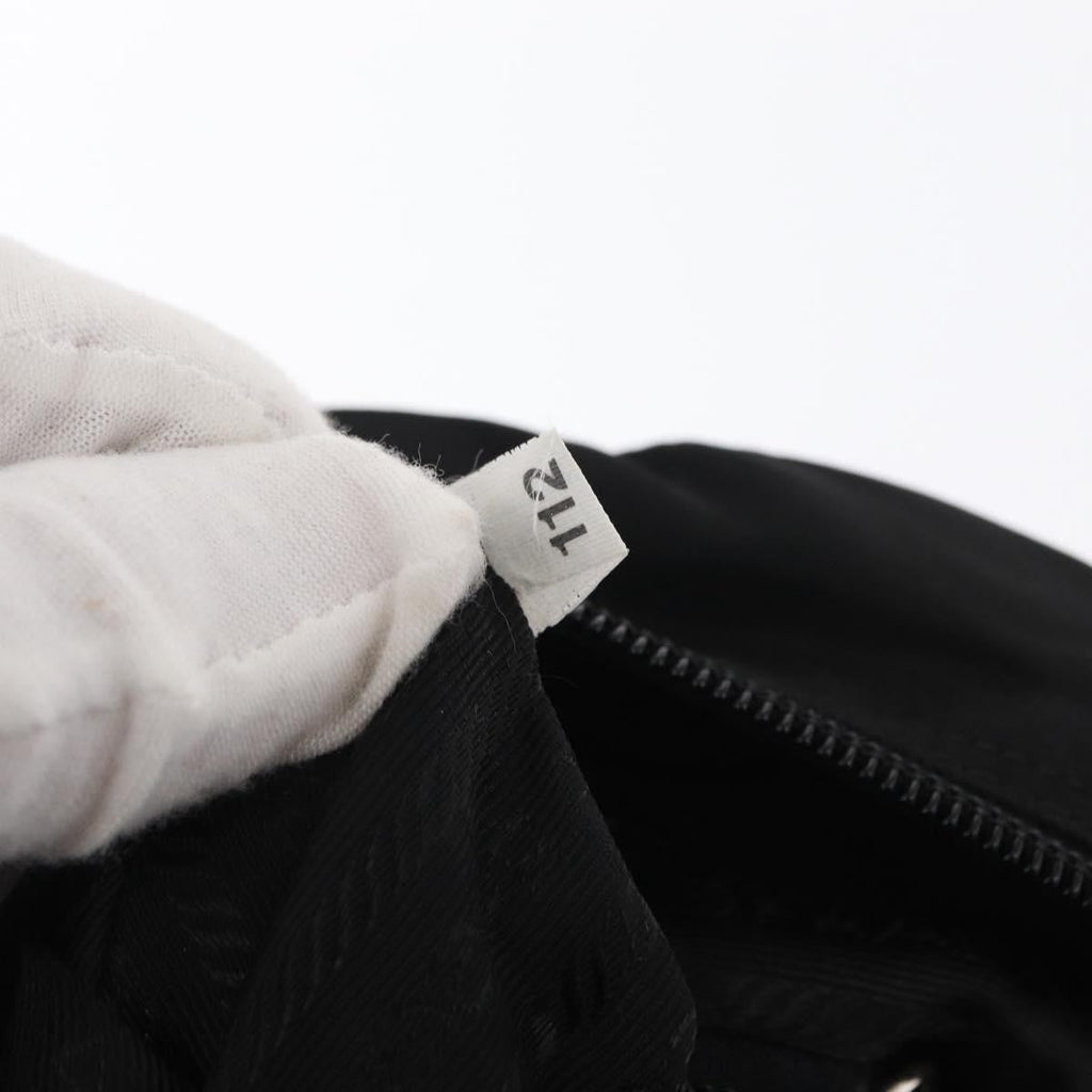 Prada Vintage Zip Handbag Tessuto Black Nylon Handbag