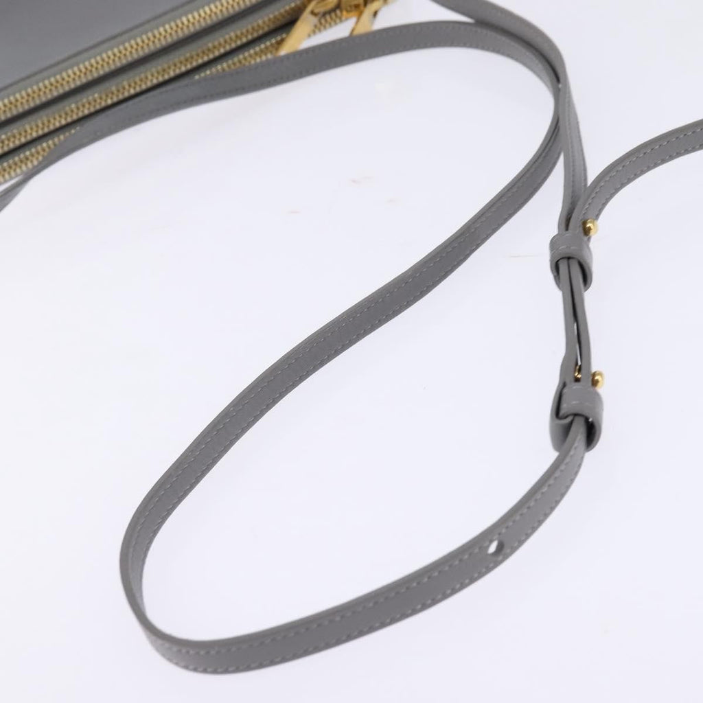 Celine Trio Crossbody Bag Leather Gray Leather Crossbody Bag Bag