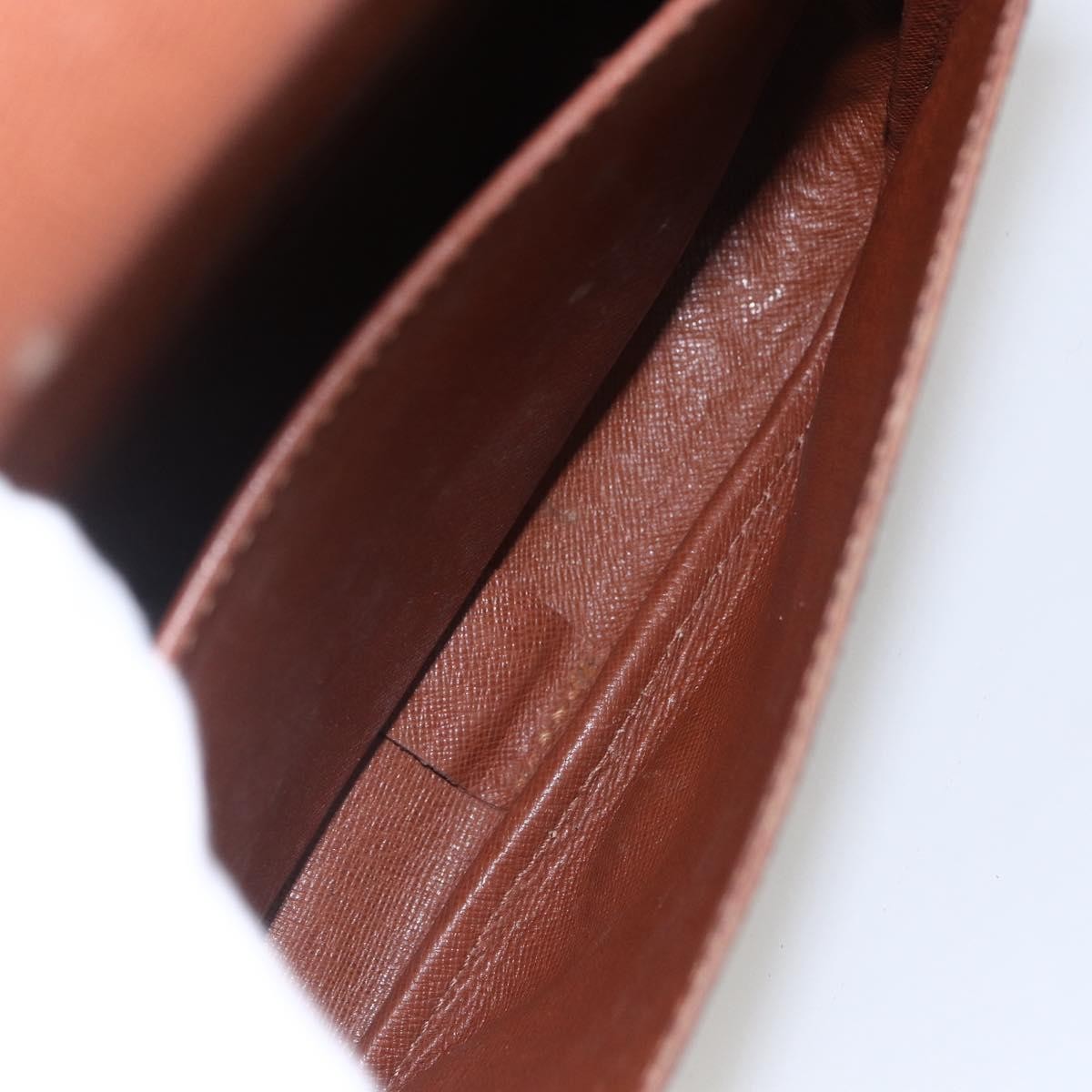 Louis Vuitton Cartouchiere Handbag Monogram Canvas Brown Canvas Shoulder Bag